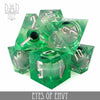 Eyes of Envy Liquid Core Dice Set by DNDDICE.COM