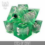 Eyes of Envy Liquid Core Dice Set by DNDDICE.COM