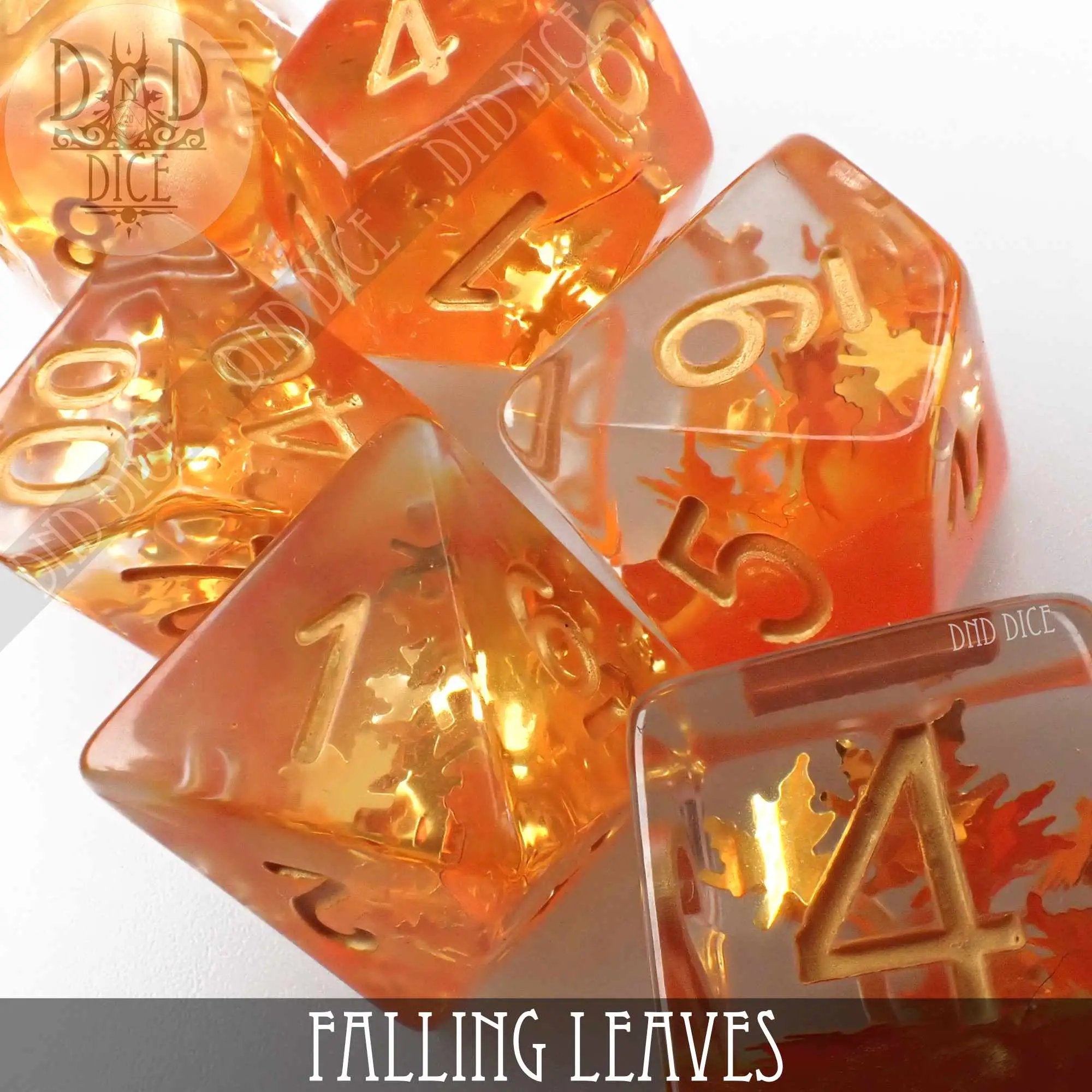 Falling Leaves Dice Set by DNDDICE.COM