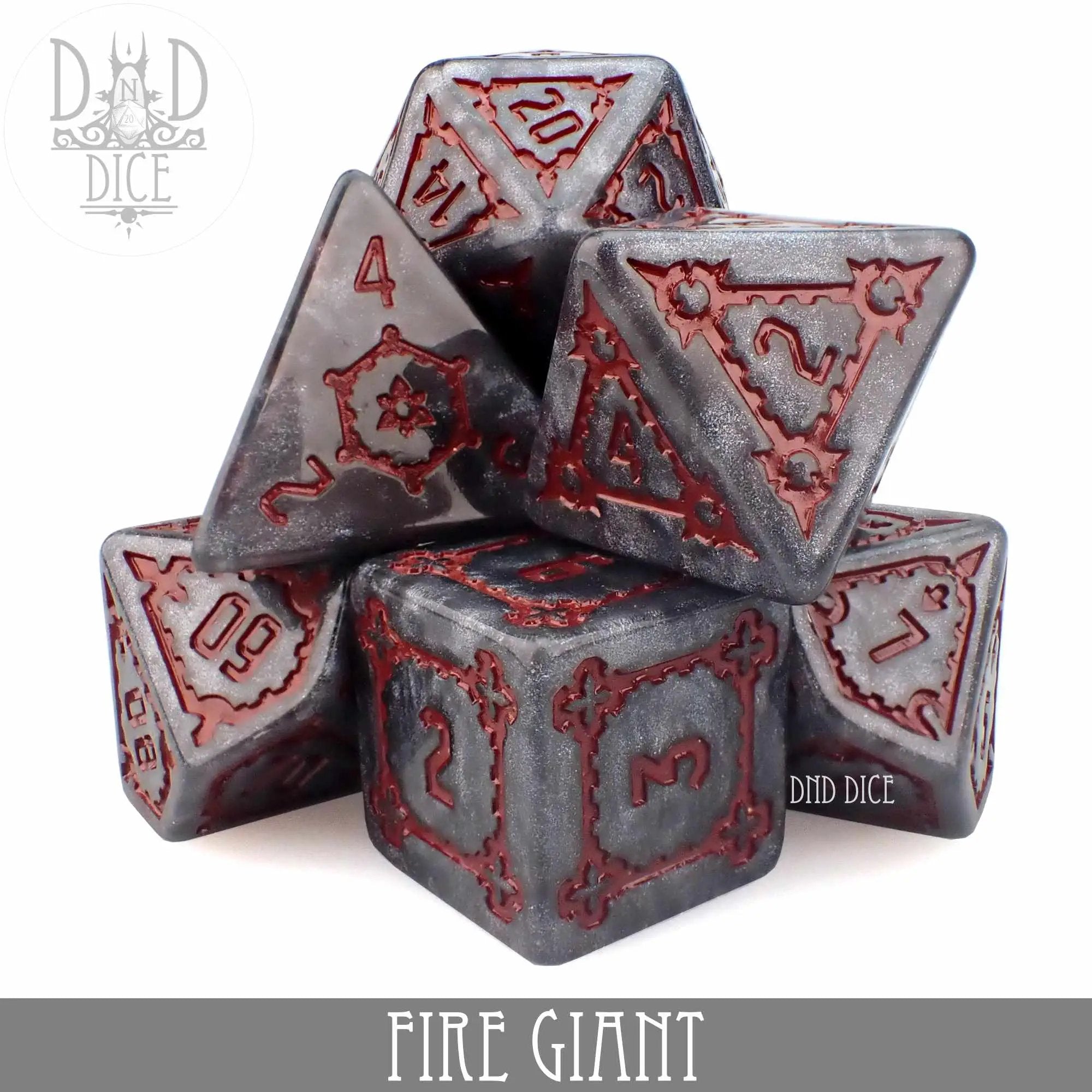Fire Giant Dice Set (Oversize) by DNDDICE.COM