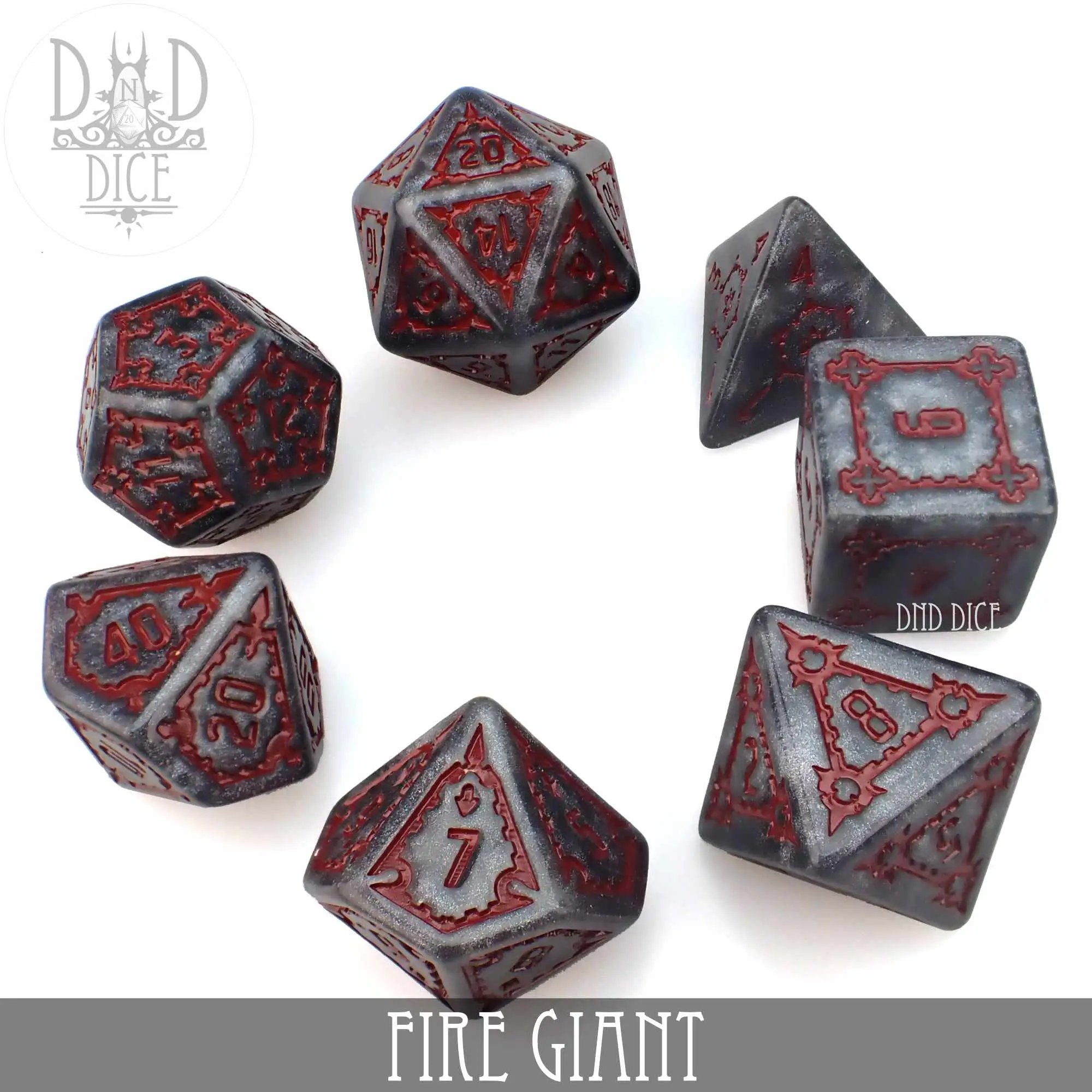 Fire Giant Dice Set (Oversize) by DNDDICE.COM