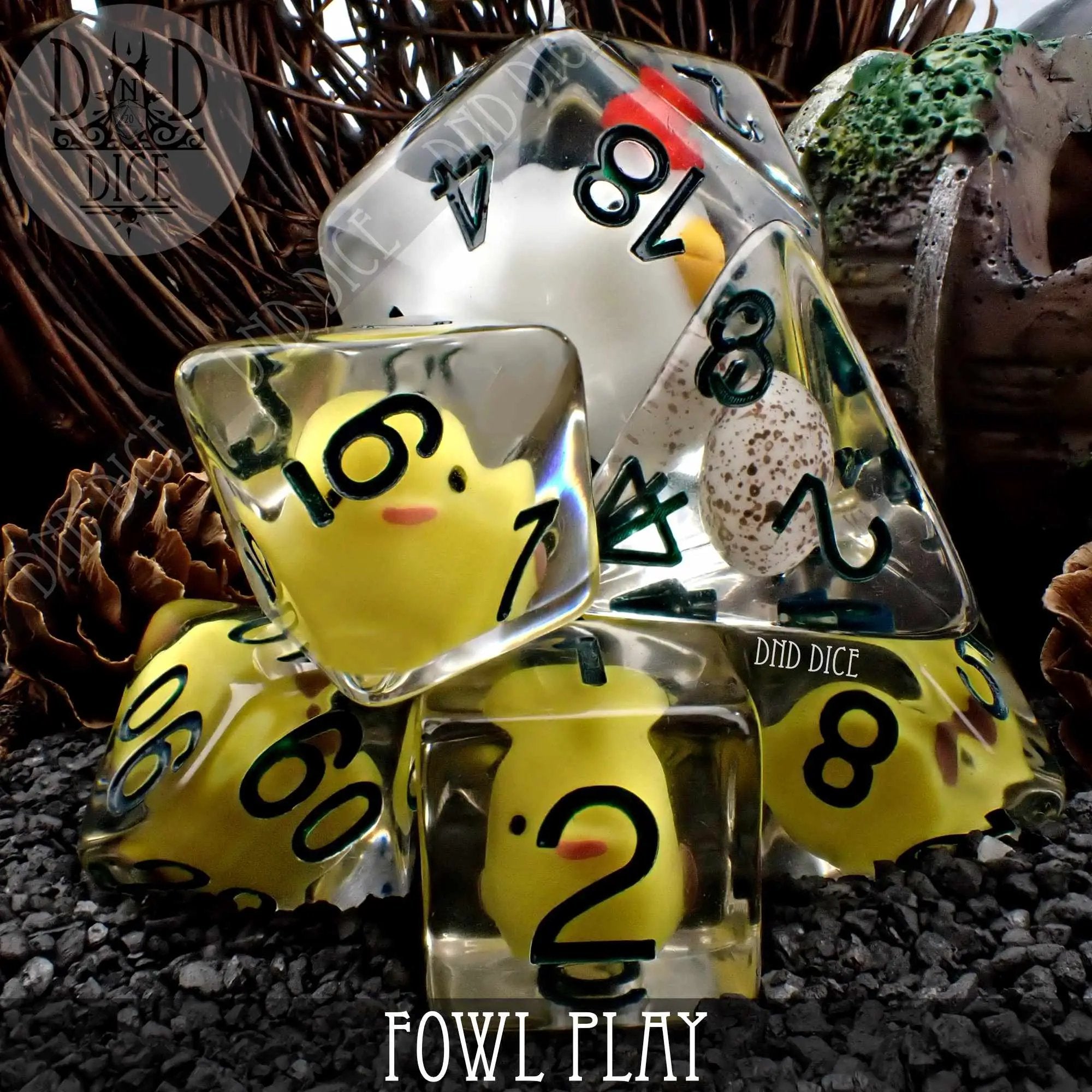 Fowl Play 8 Dice Set by DNDDICE.COM
