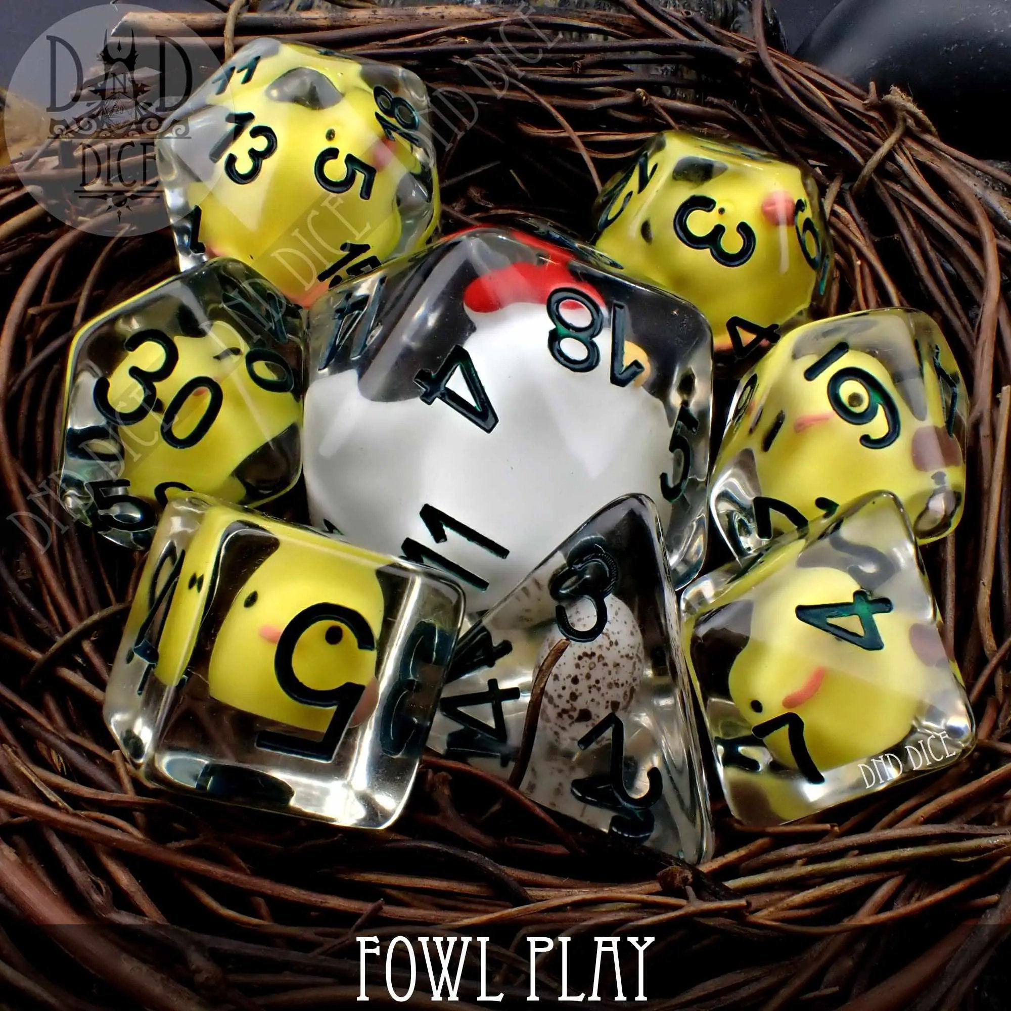 Fowl Play 8 Dice Set by DNDDICE.COM