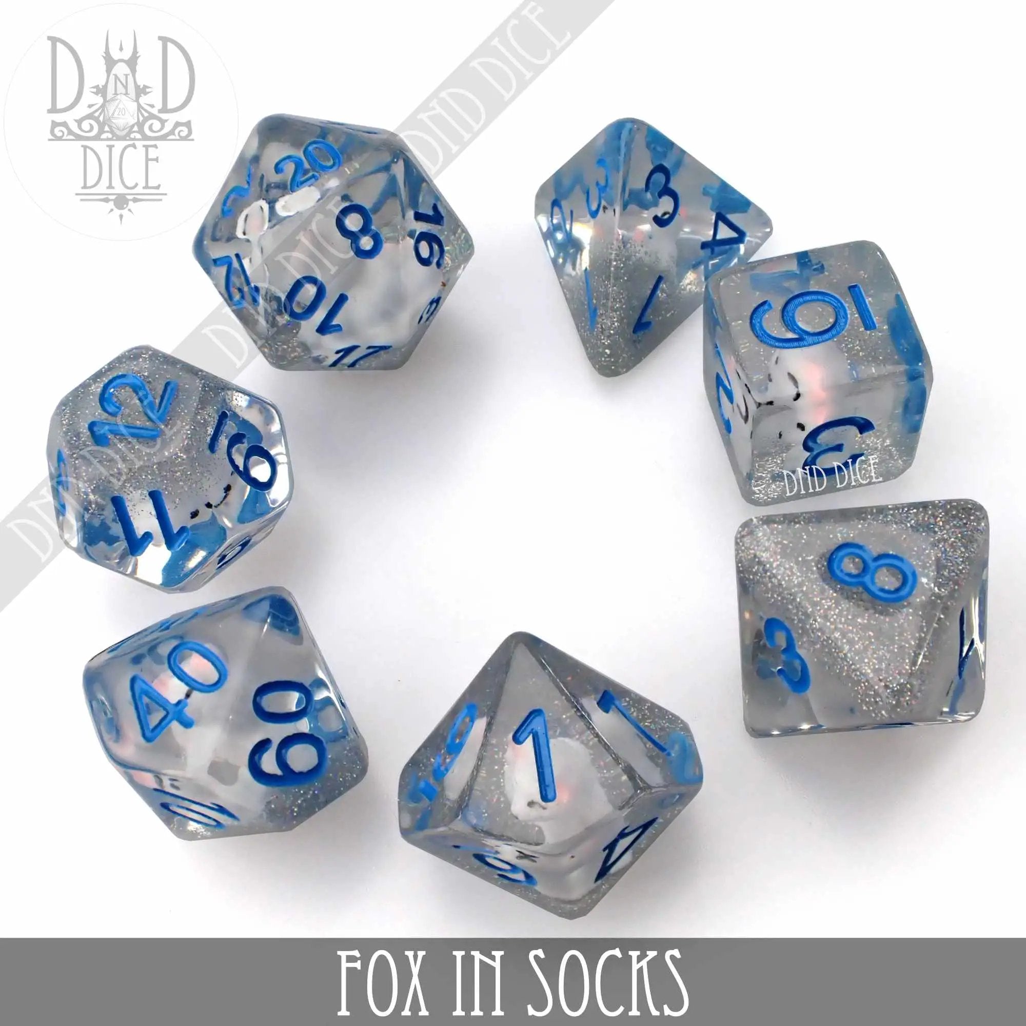 Fox in Socks Dice Set by DNDDICE.COM