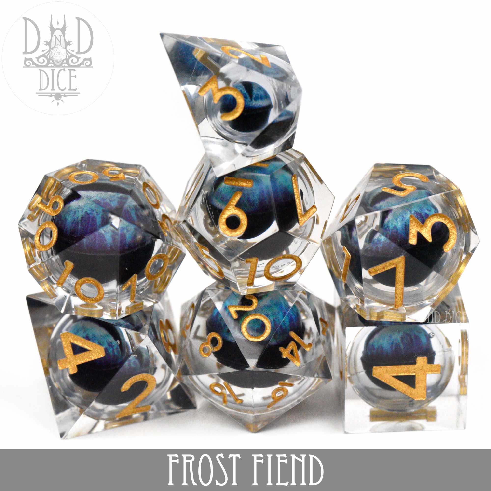 Frost Fiend Liquid Core Dice Set by DNDDICE.COM