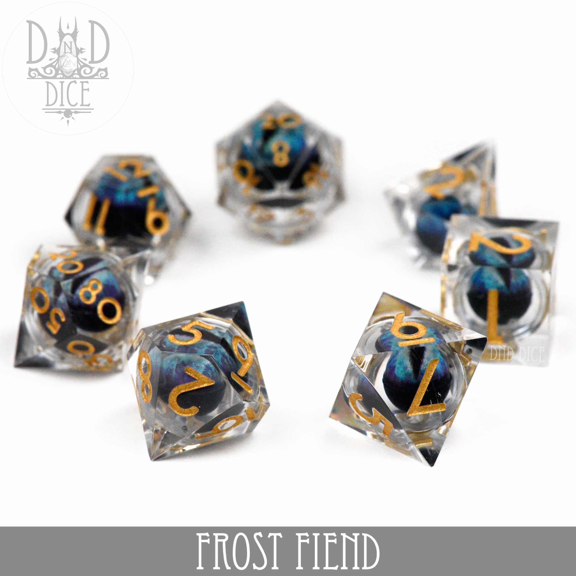 Frost Fiend Liquid Core Dice Set by DNDDICE.COM