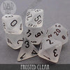Frosted Clear Dice Set by DNDDICE.COM