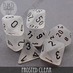 Frosted Clear Dice Set by DNDDICE.COM