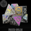 Frosted Obelisk Quartz Dice Set (Gift Box) by DNDDICE.COM