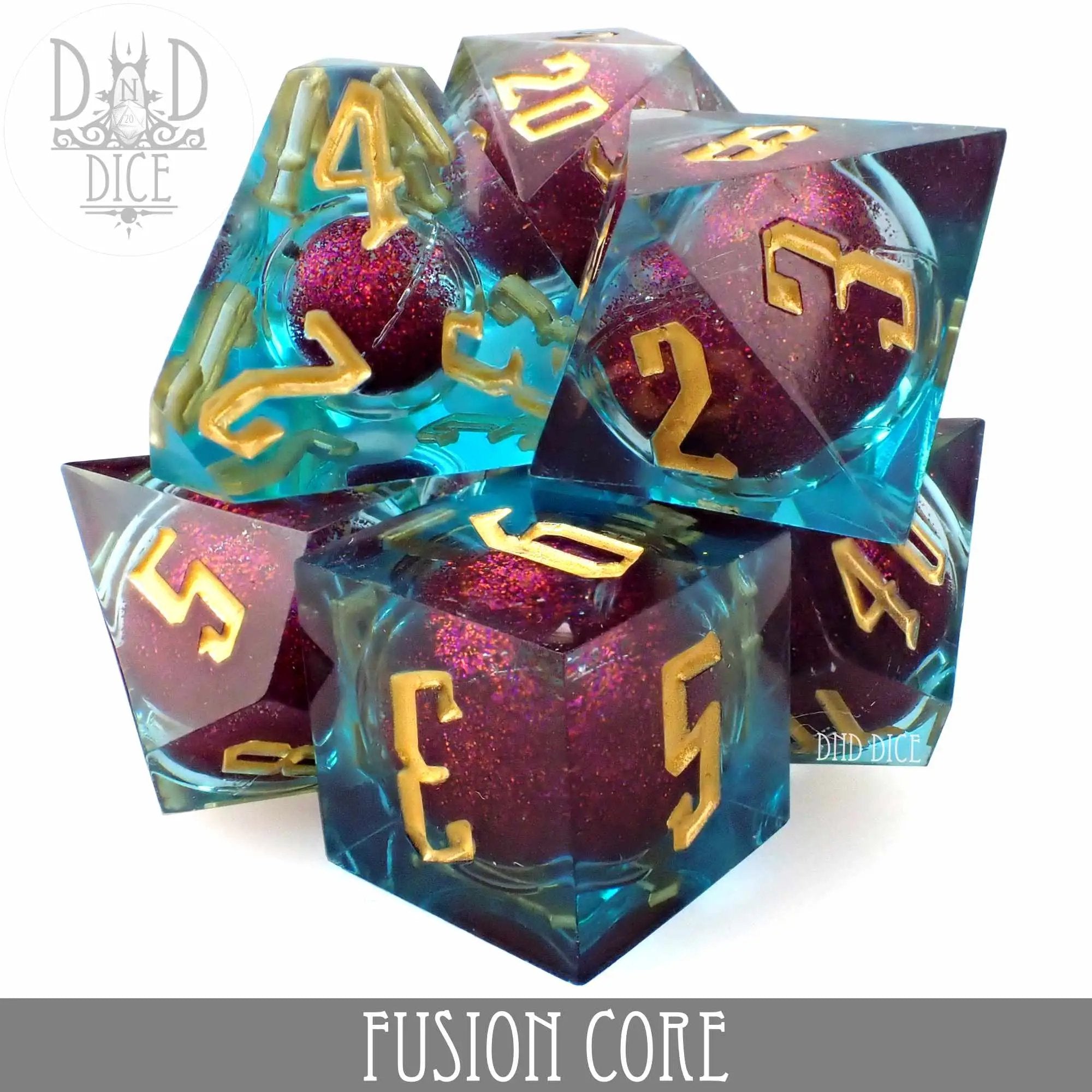 Fusion Core Liquid Core Dice Set by DNDDICE.COM