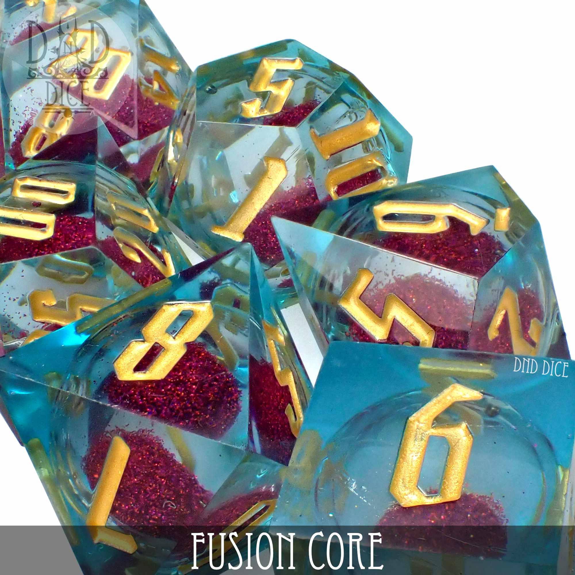 Fusion Core Liquid Core Dice Set by DNDDICE.COM