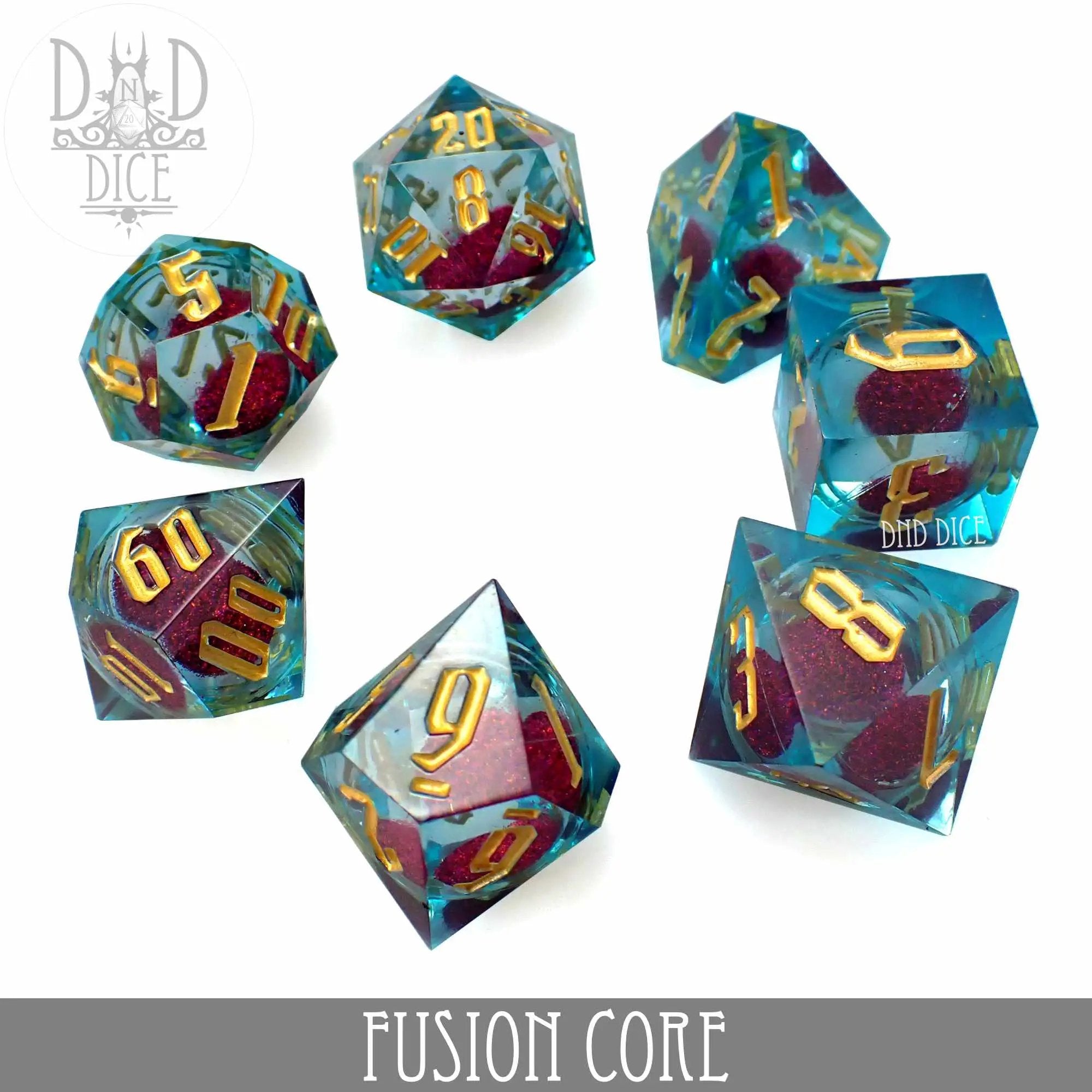 Fusion Core Liquid Core Dice Set by DNDDICE.COM