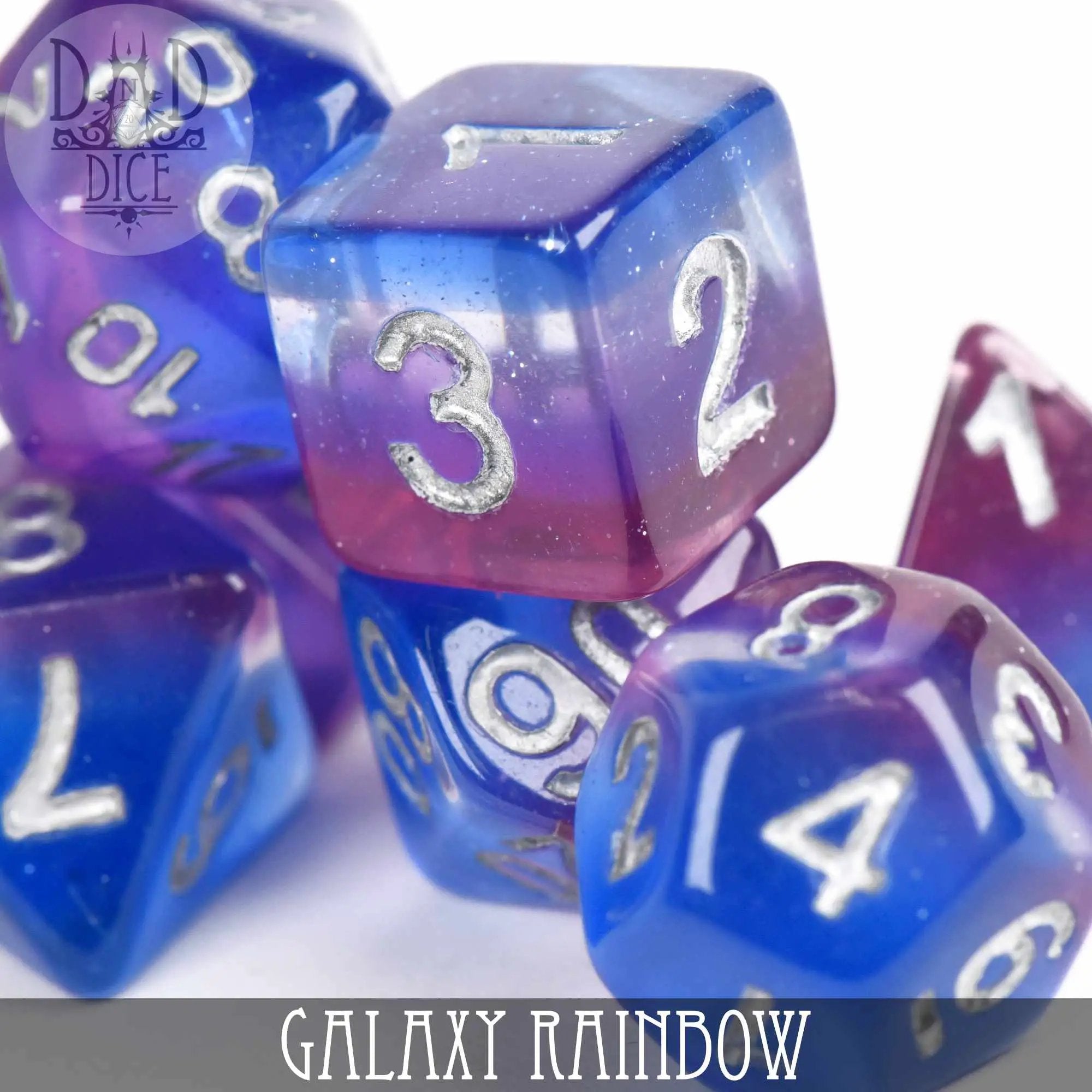 Galaxy Rainbow Dice Set by DNDDICE.COM