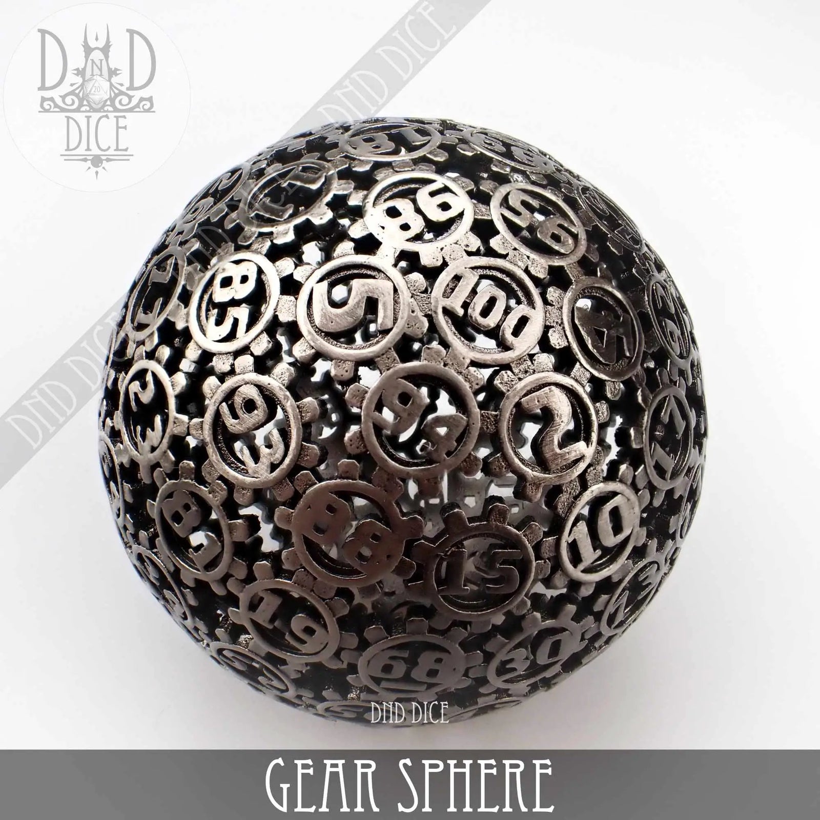 Gear Sphere Hollow D100 by DNDDICE.COM