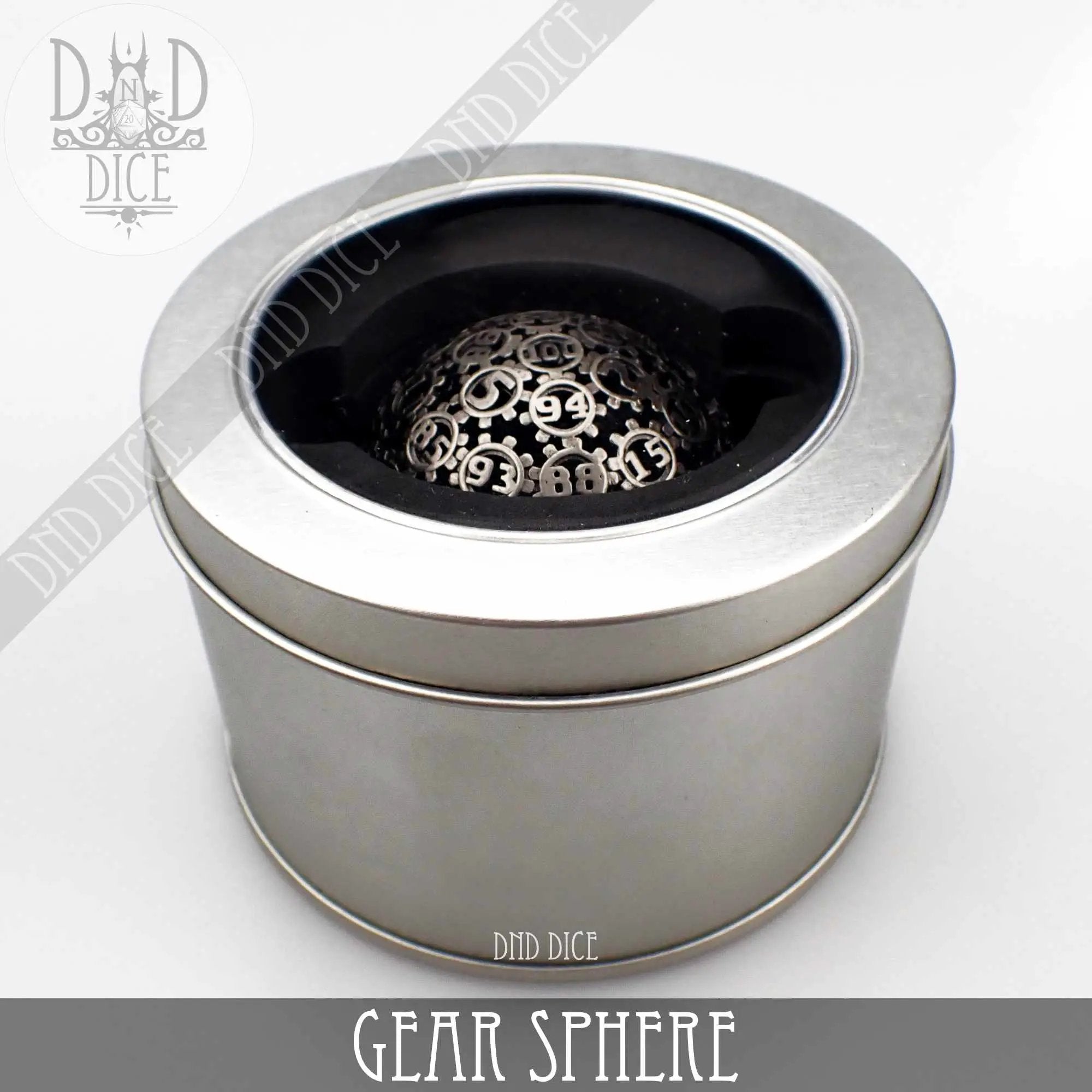 Gear Sphere Hollow D100 by DNDDICE.COM