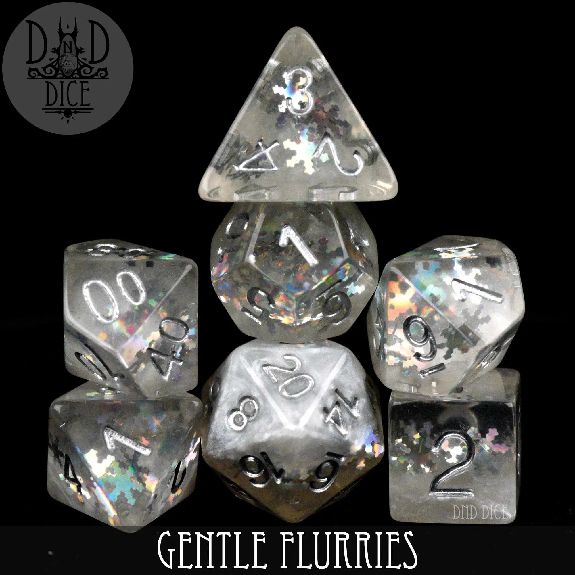 Gentle Flurries Dice Set by DNDDICE.COM