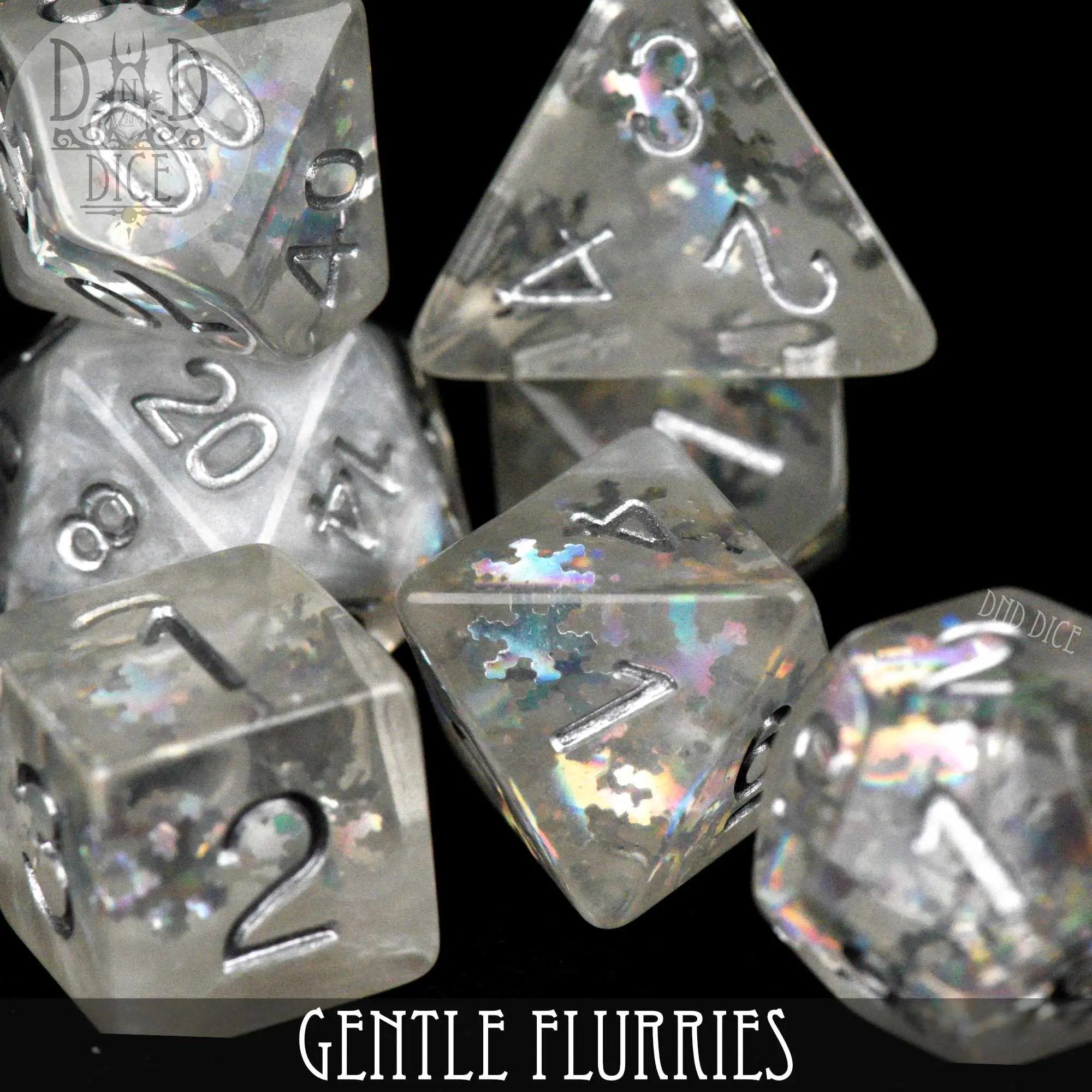 Gentle Flurries Dice Set by DNDDICE.COM