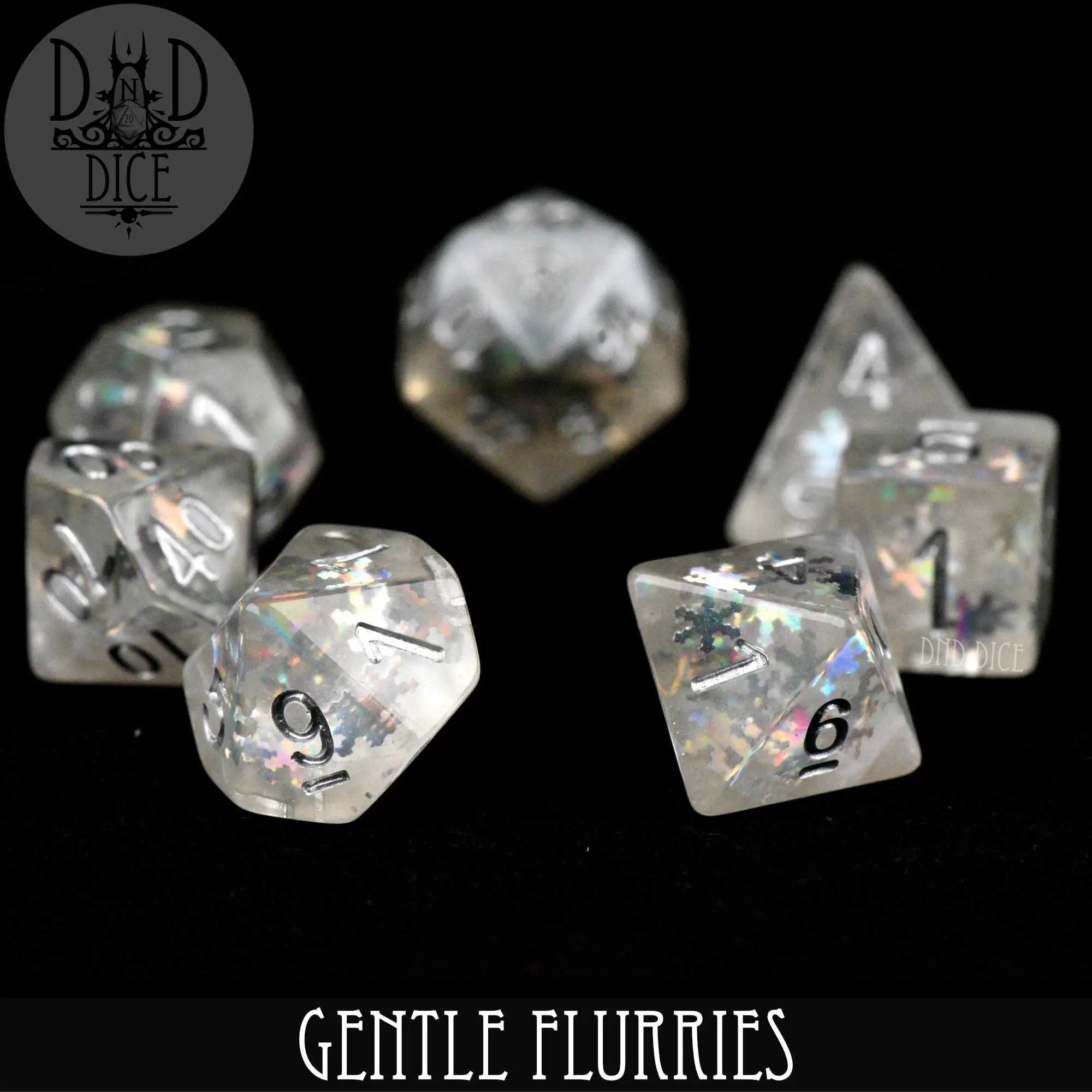 Gentle Flurries Dice Set by DNDDICE.COM