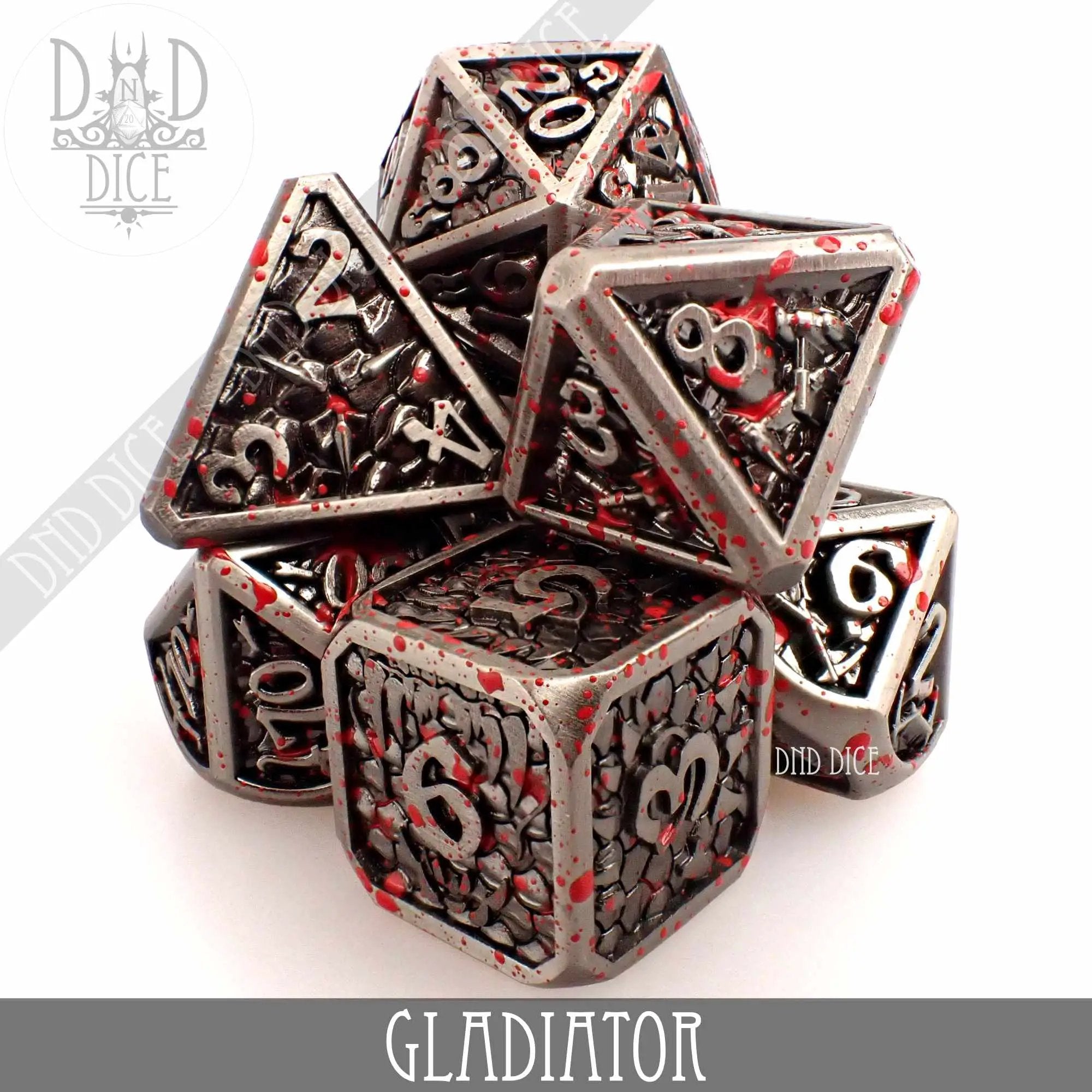 Gladiator Metal Dice Set by DNDDICE.COM