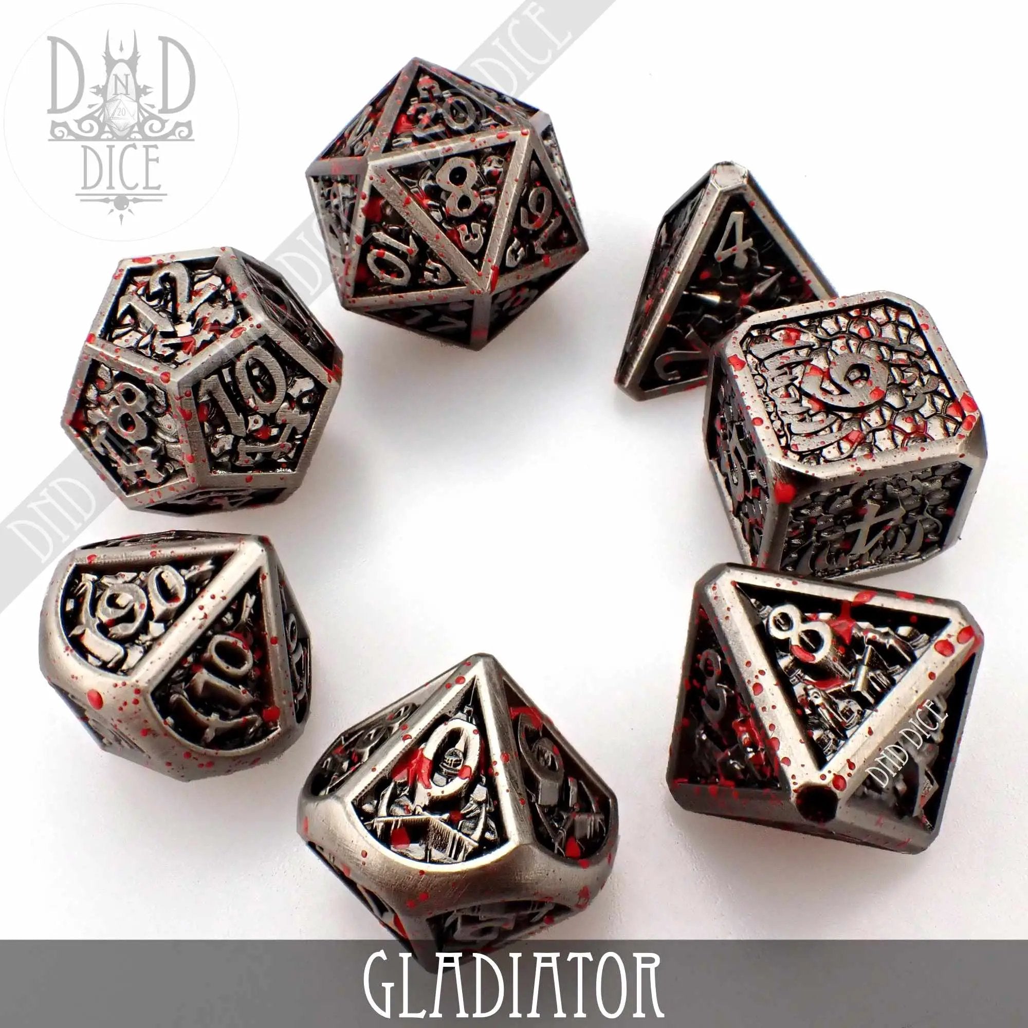 Gladiator Metal Dice Set by DNDDICE.COM