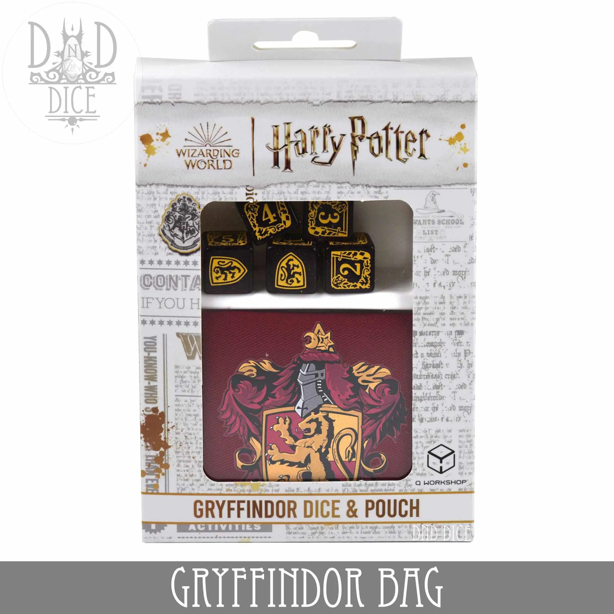 Harry Potter - Gryffindor Dice Bag & 5D6 by DNDDICE.COM