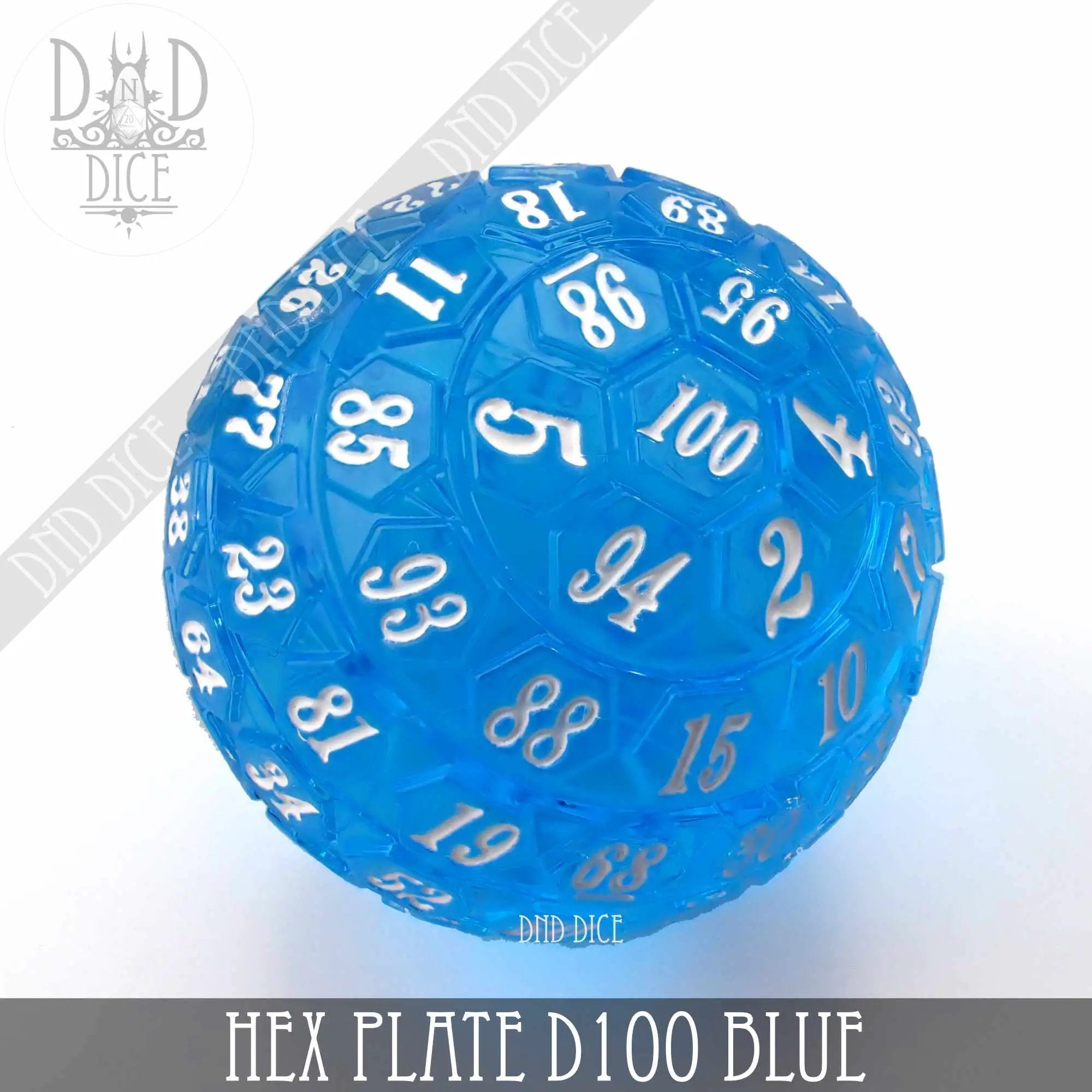 Hex Plate D100 Blue (45mm) by DNDDICE.COM