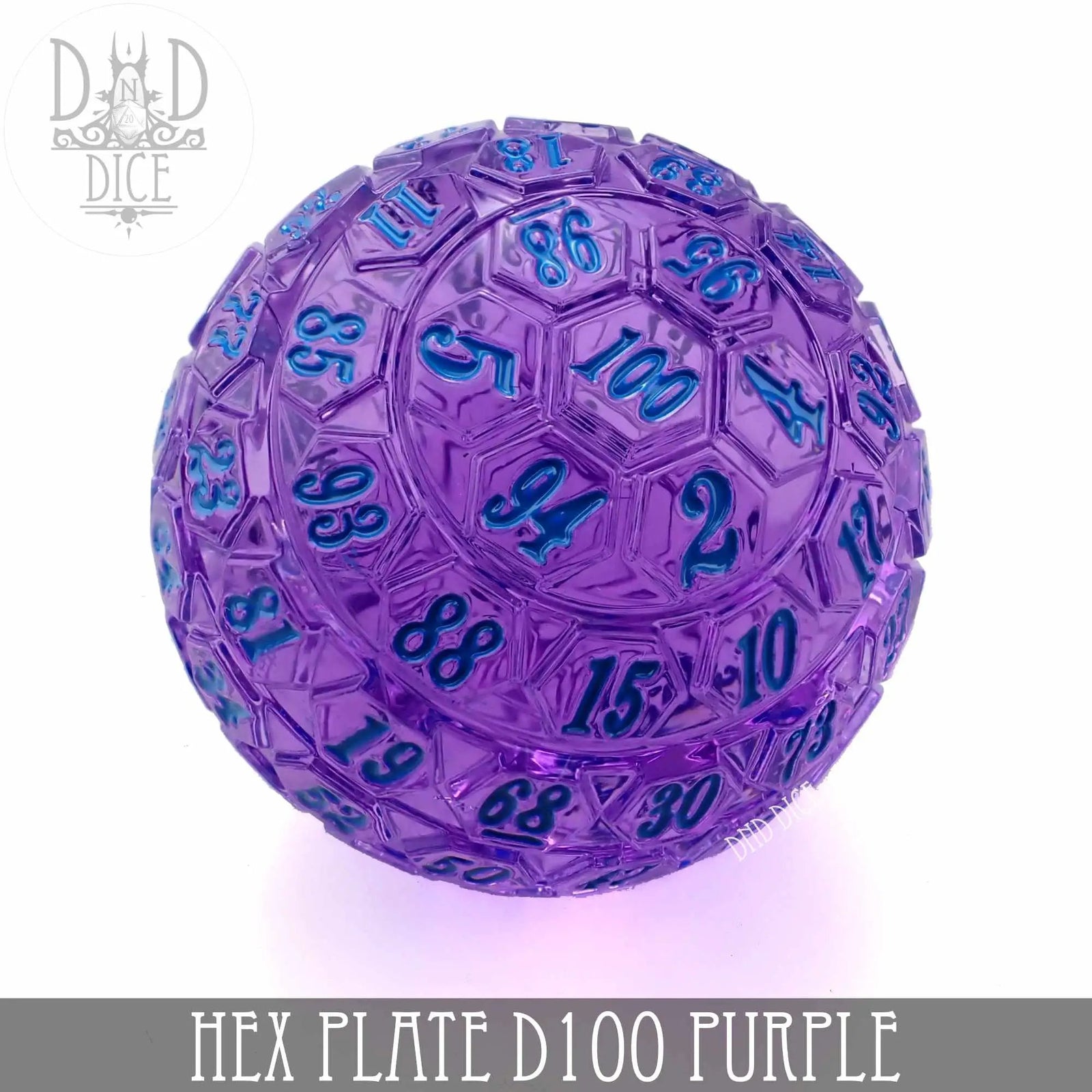 Hex Plate D100 Purple With Blue(45mm) by DNDDICE.COM