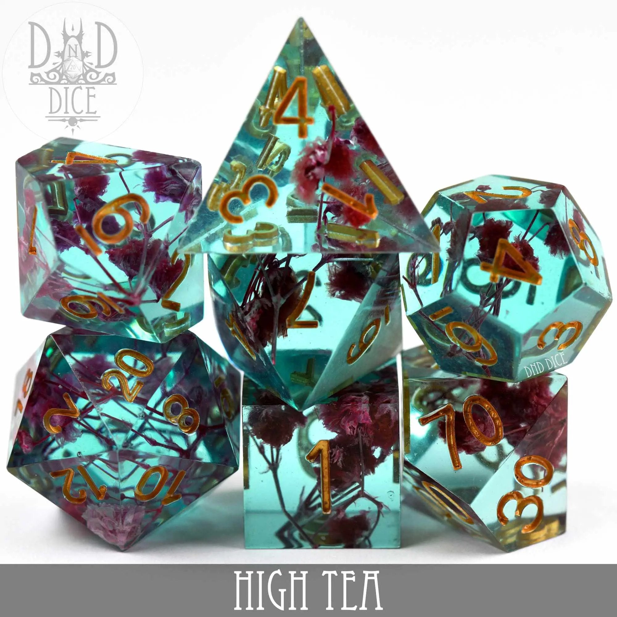 High Tea Handmade Dice Set by DNDDICE.COM