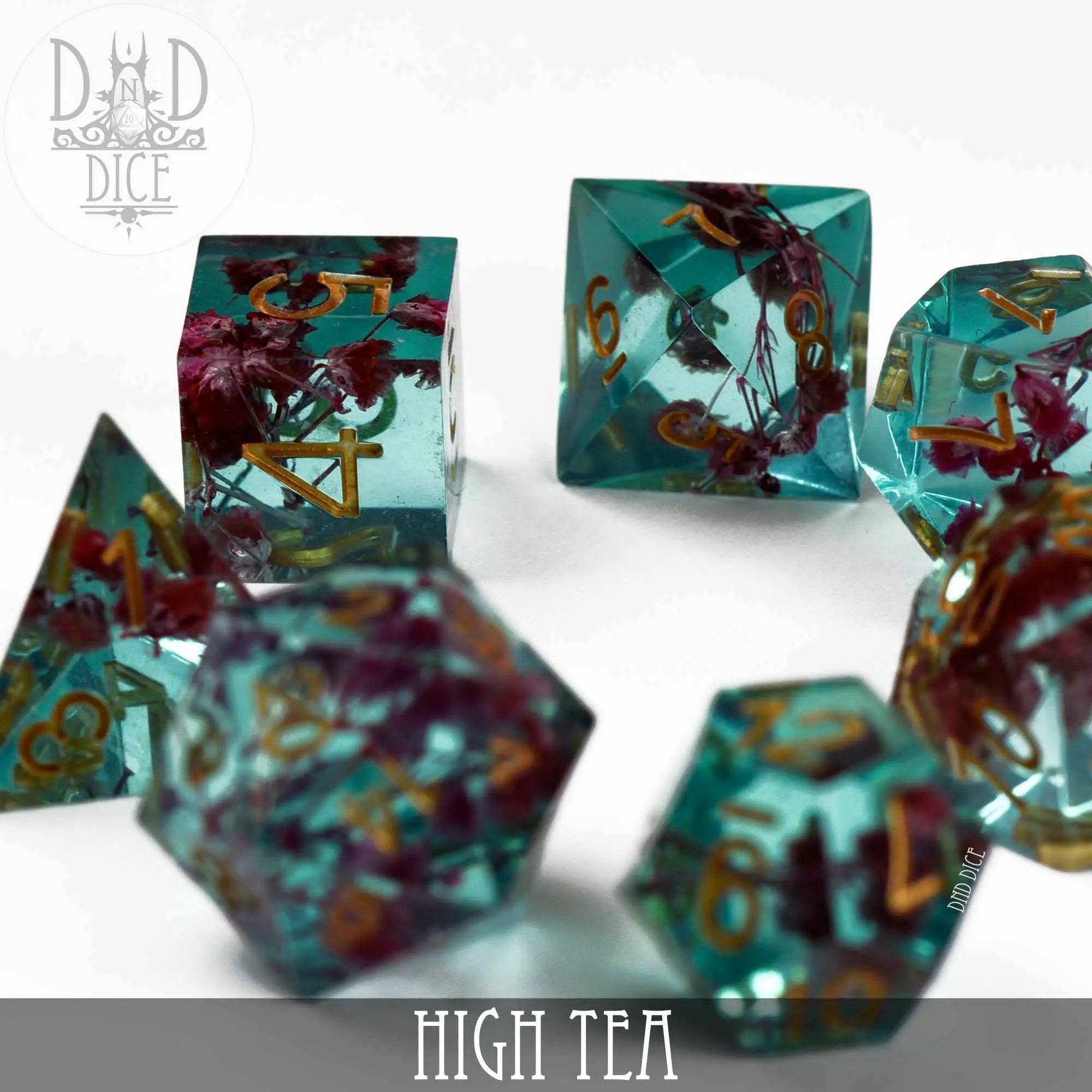 High Tea Handmade Dice Set by DNDDICE.COM