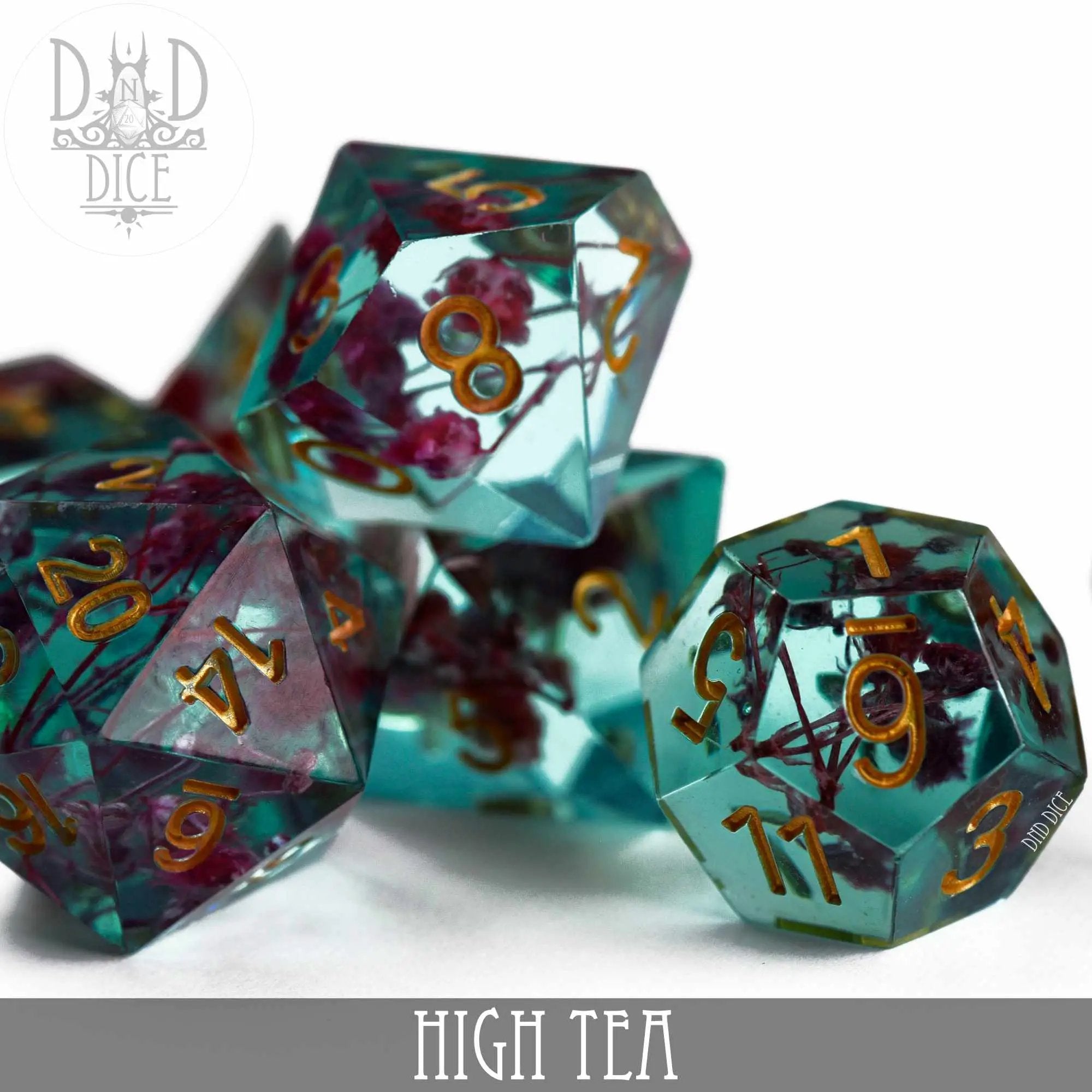 High Tea Handmade Dice Set by DNDDICE.COM