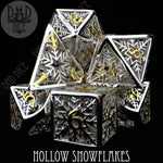 Snowflakes Metal Dice Set (Gift Box) by DNDDICE.COM