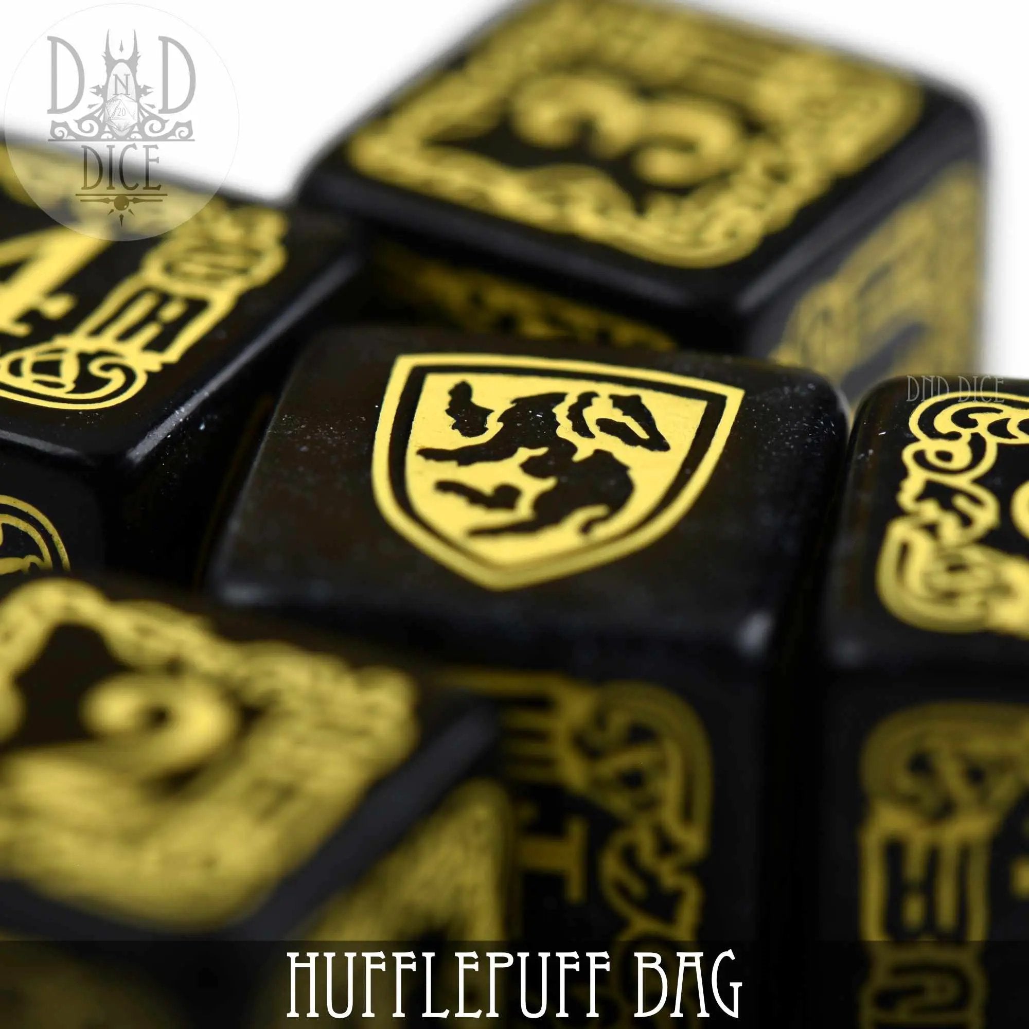 Harry Potter - Hufflepuff Dice Bag & 5D6 by DNDDICE.COM