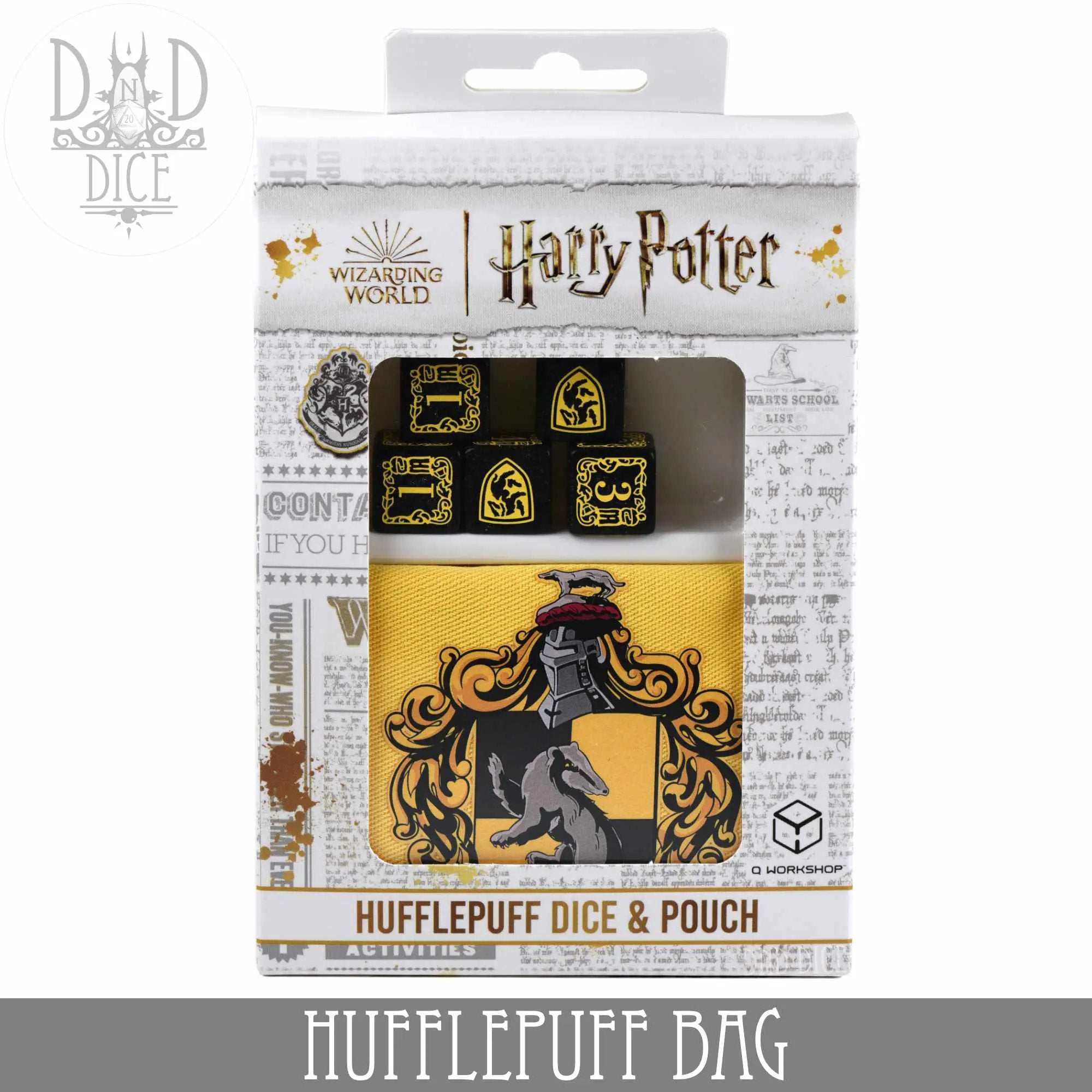 Harry Potter - Hufflepuff Dice Bag & 5D6 by DNDDICE.COM