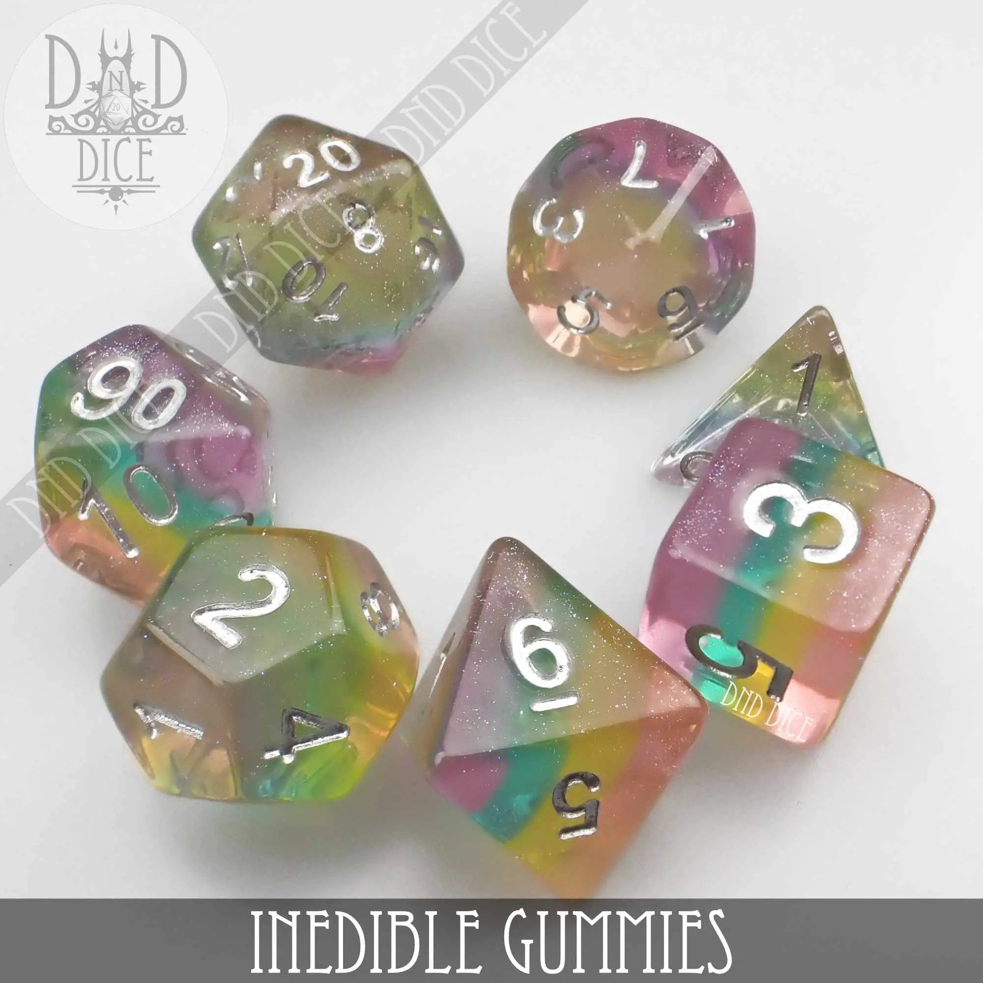 Inedible Gummies Dice Set by DNDDICE.COM