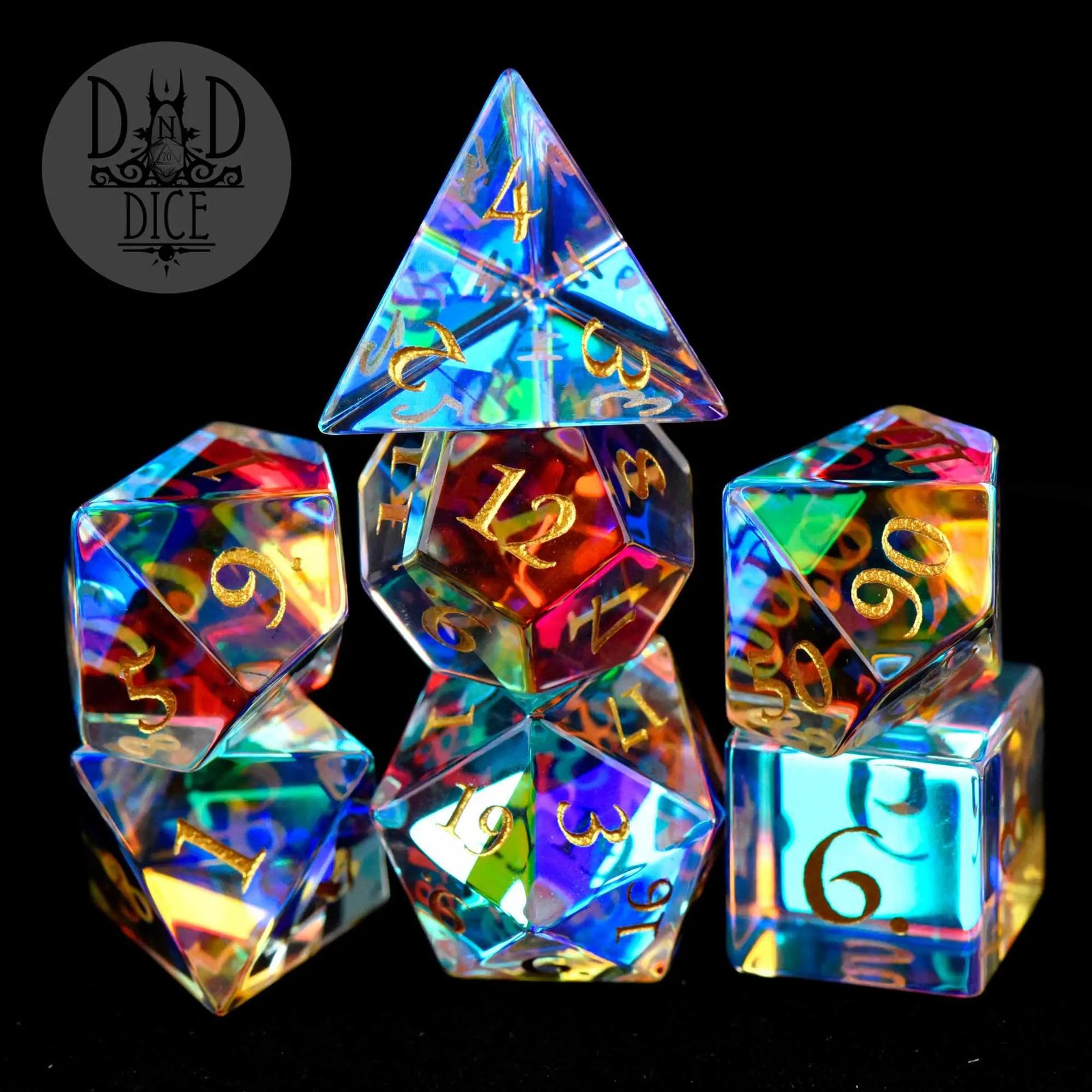 Infinity Prism Glass Dice Set (Gift Box) by DNDDICE.COM
