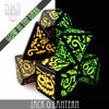 Jack O’Lantern Glow in the Dark Dice Set by DNDDICE.COM