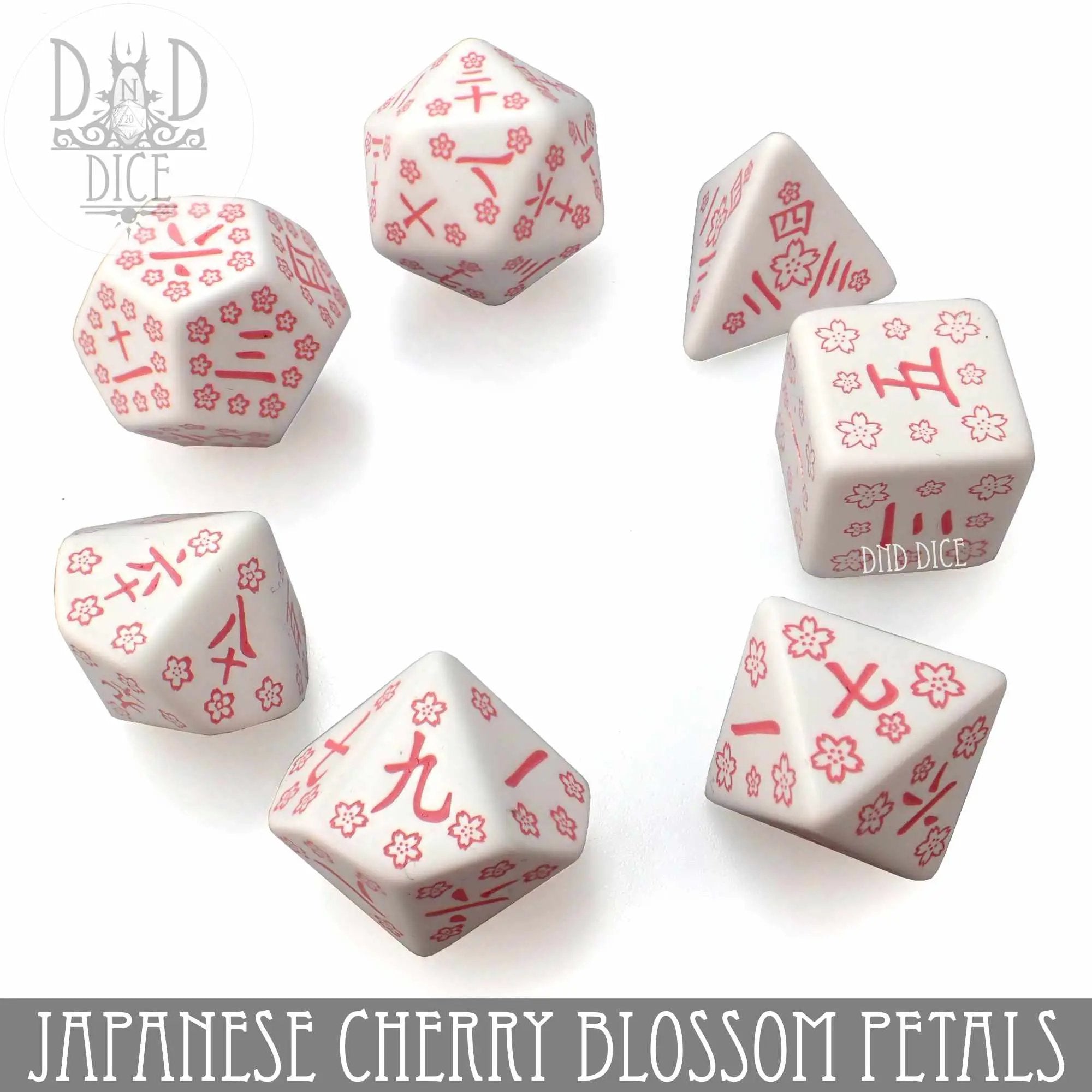 Japanese Cherry Blossom Petals Dice Set by DNDDICE.COM