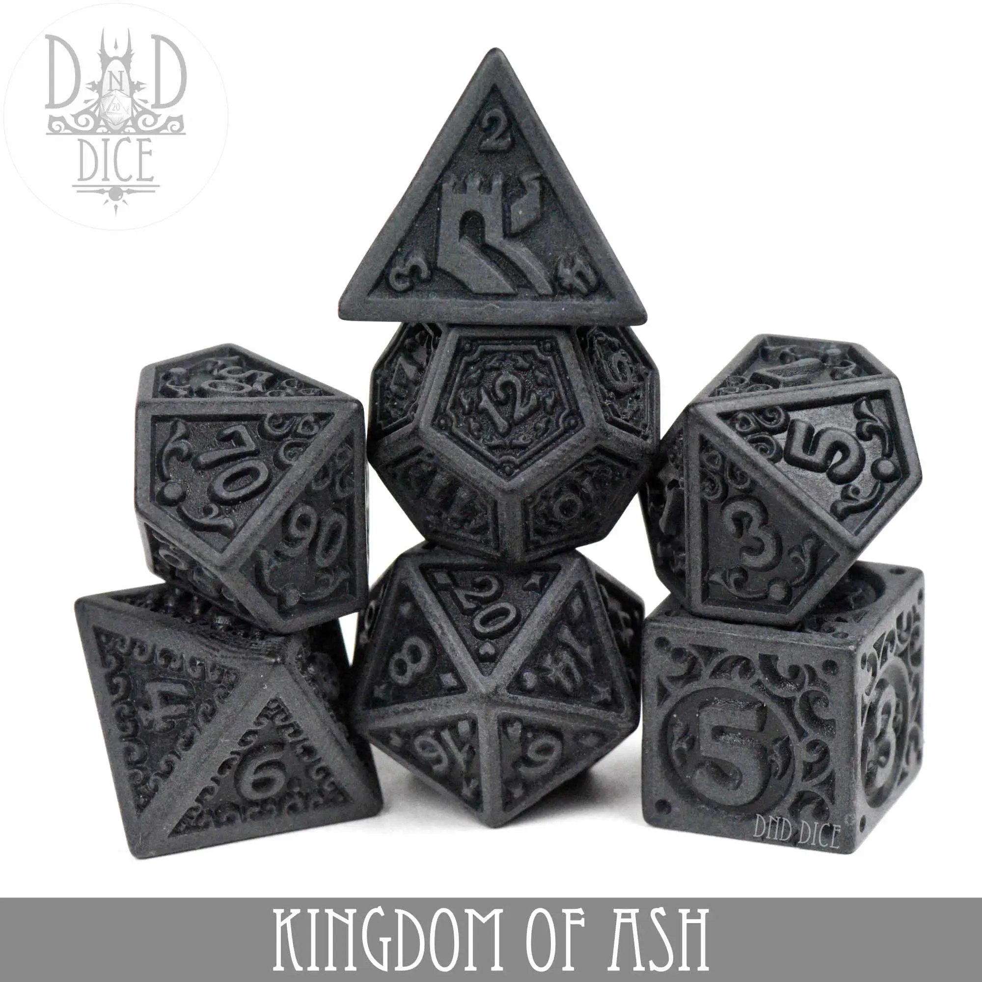 Kingdom of Ash Dice Set by DNDDICE.COM