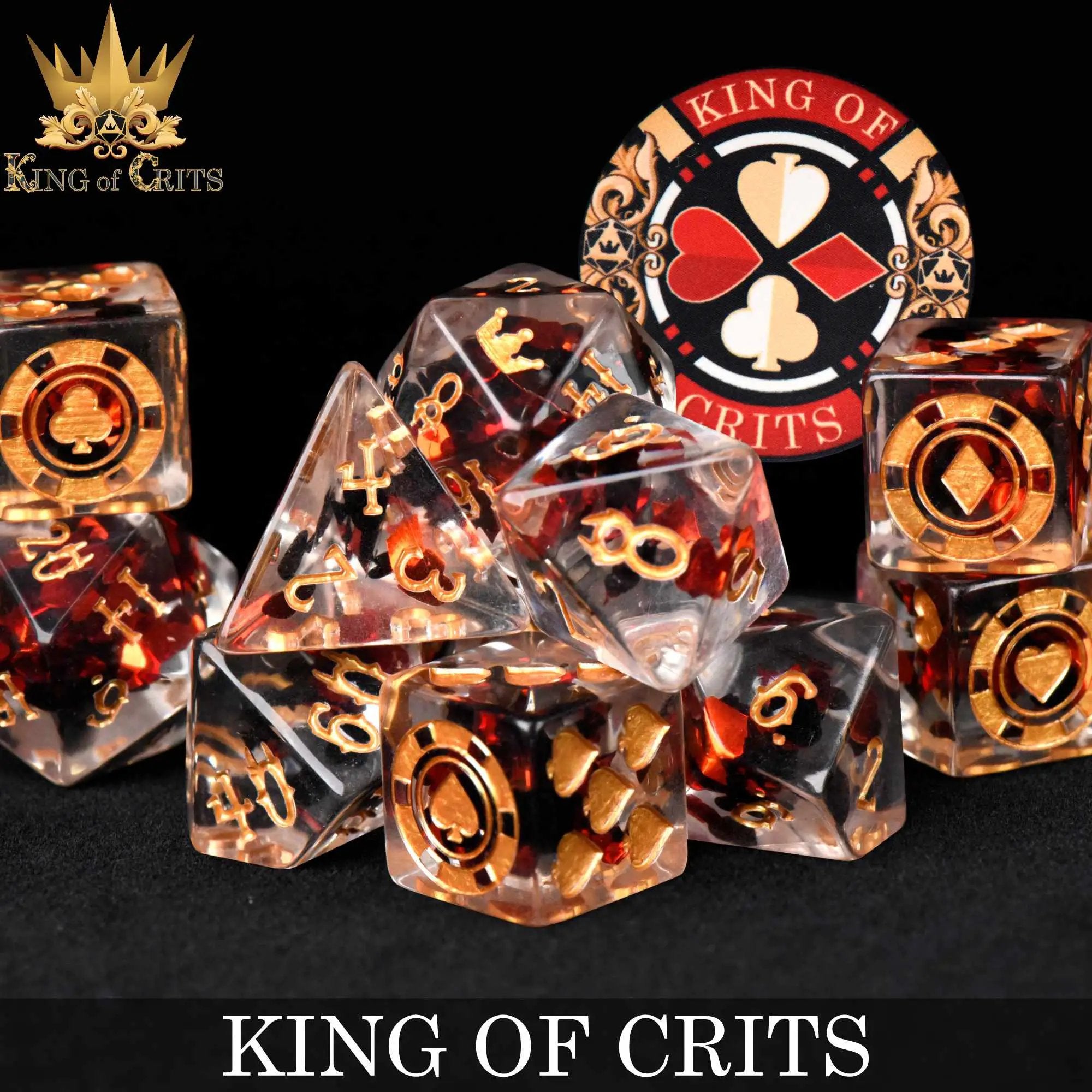 King of Crits 11 Dice Set by DNDDICE.COM