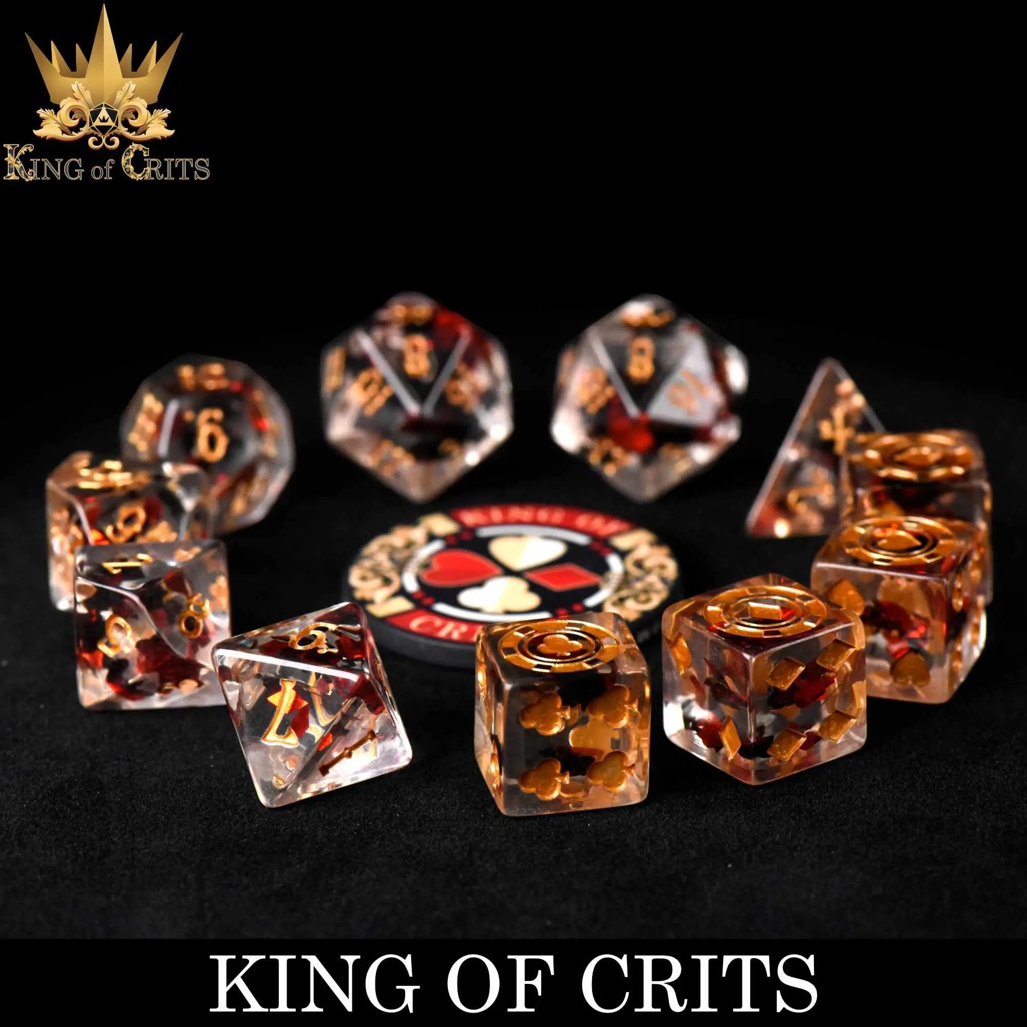 King of Crits 11 Dice Set by DNDDICE.COM