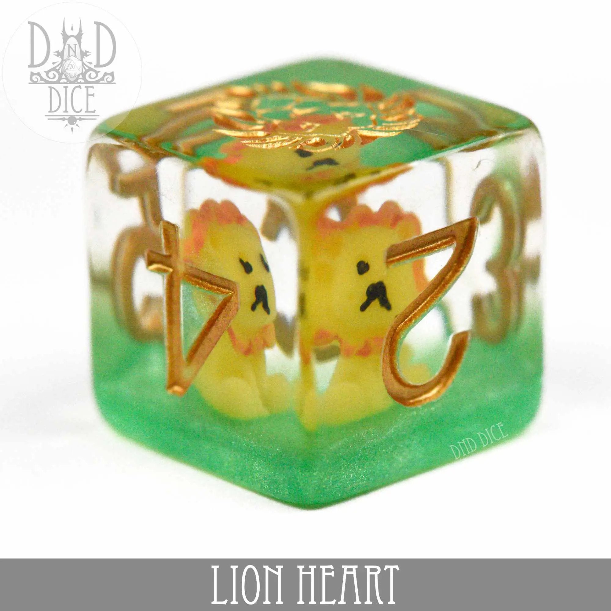 Lion Heart Dice Set by DNDDICE.COM
