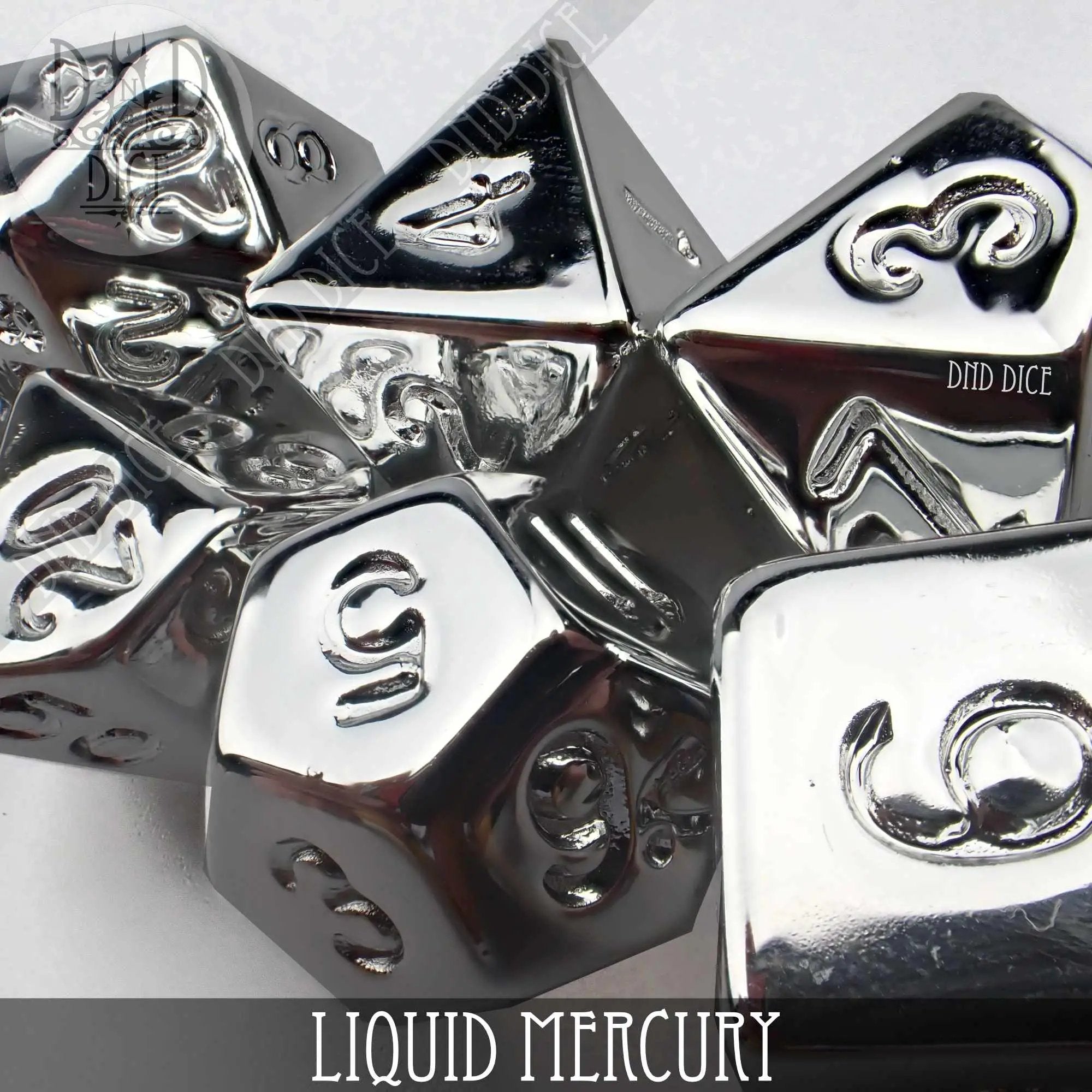 Liquid Mercury Dice Set by DNDDICE.COM
