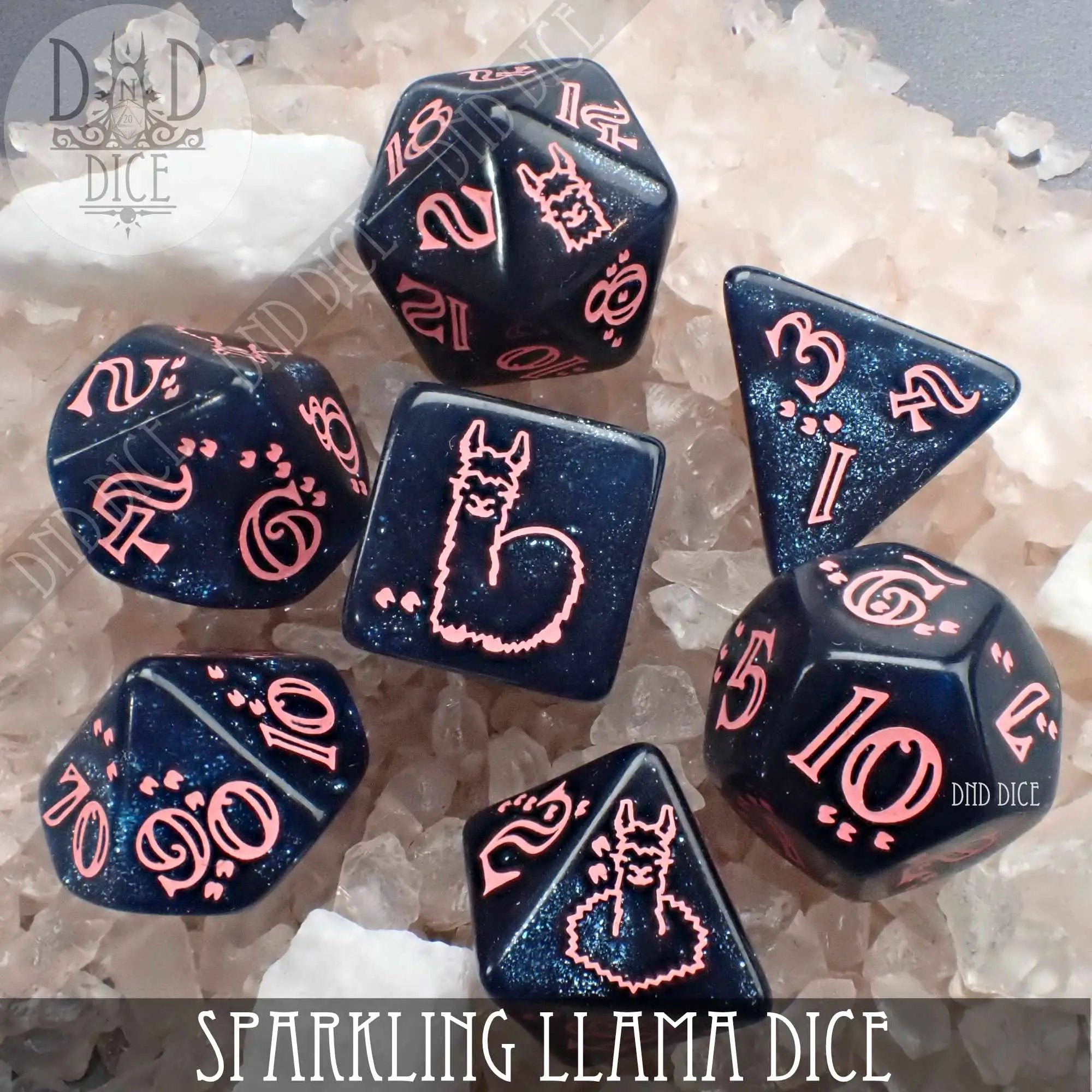 Sparkling Llama Dice Set by DNDDICE.COM