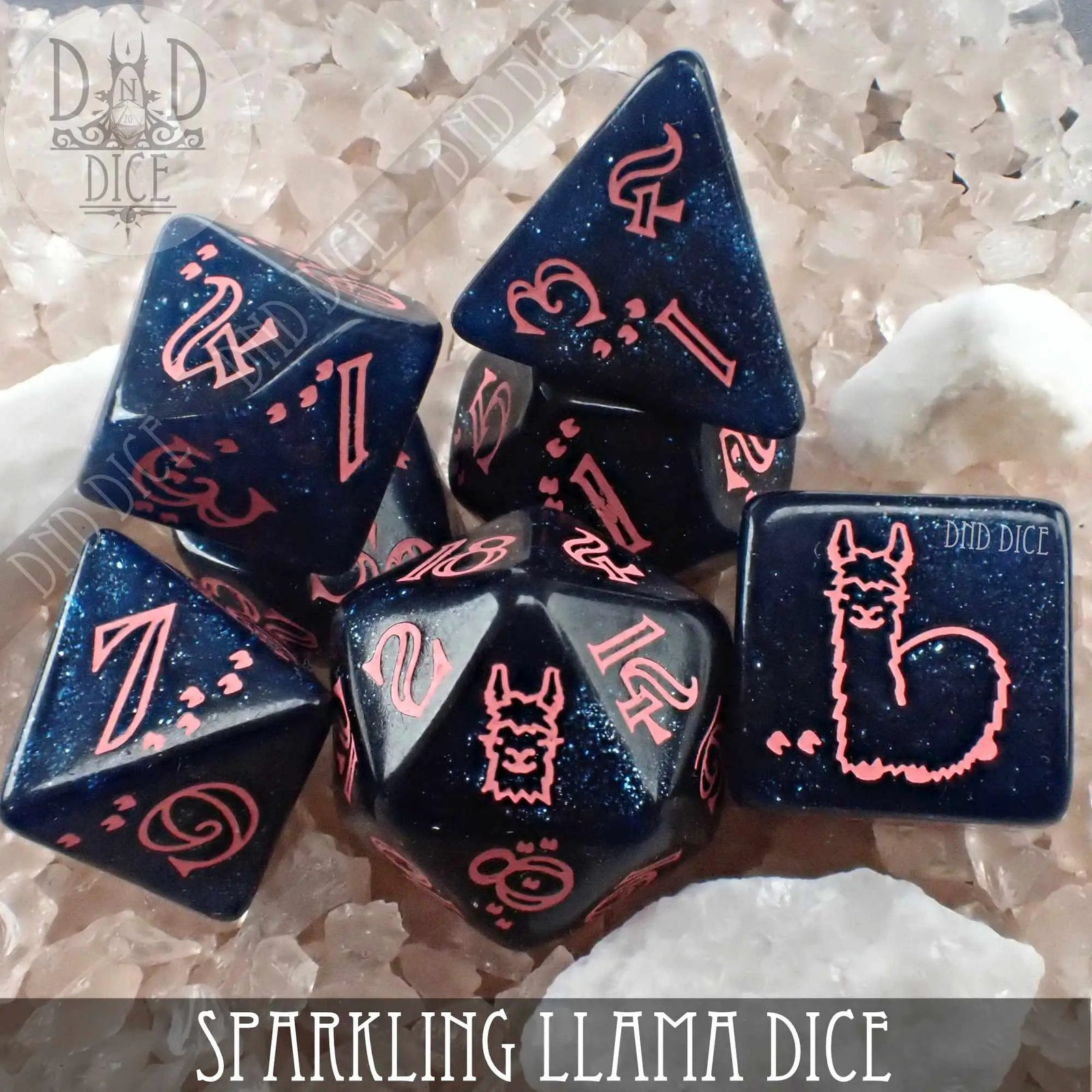 Sparkling Llama Dice Set by DNDDICE.COM