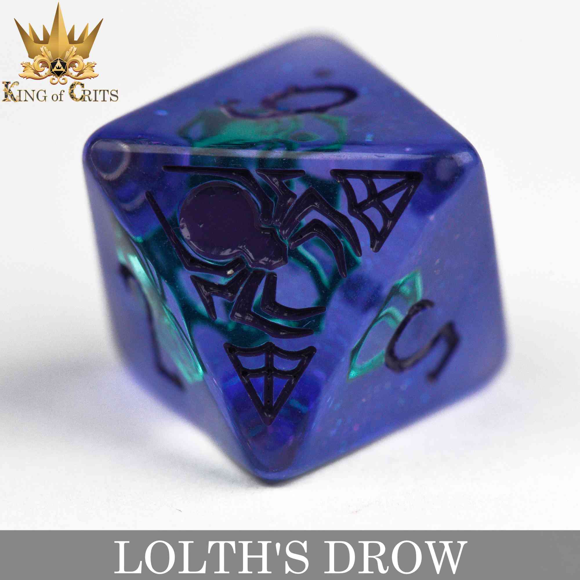 Lolth's Drow 11 Dice Set by DNDDICE.COM