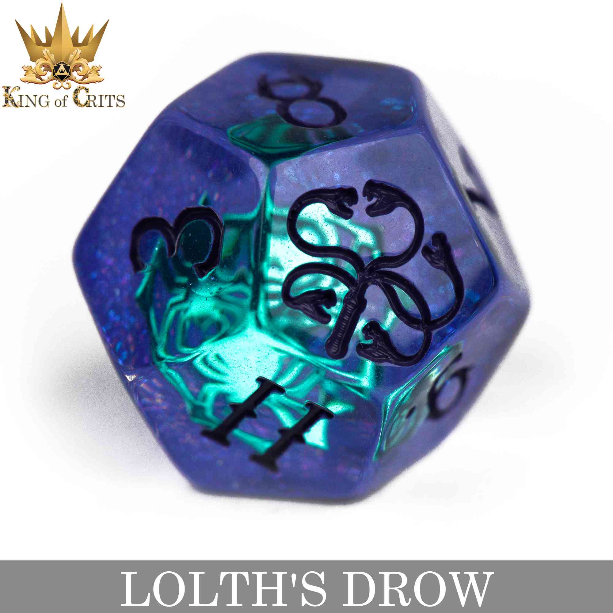 Lolth's Drow 11 Dice Set by DNDDICE.COM