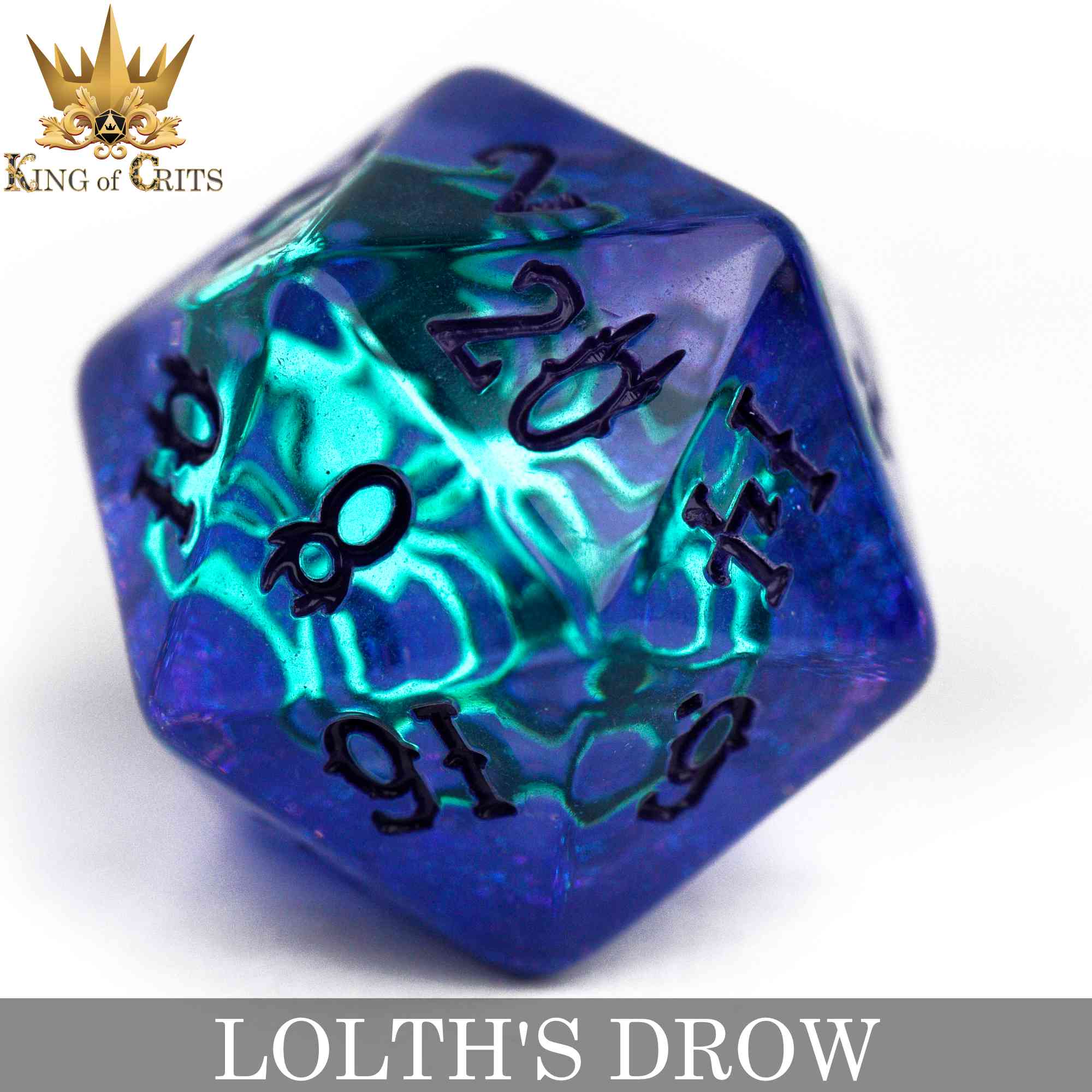 Lolth's Drow 11 Dice Set by DNDDICE.COM