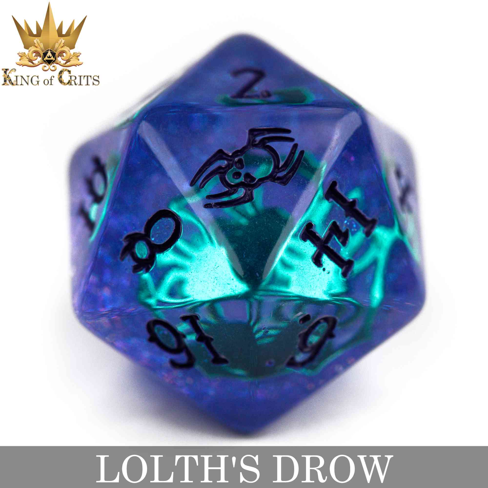 Lolth's Drow 11 Dice Set by DNDDICE.COM