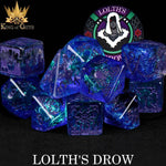 Lolth's Drow 11 Dice Set by DNDDICE.COM