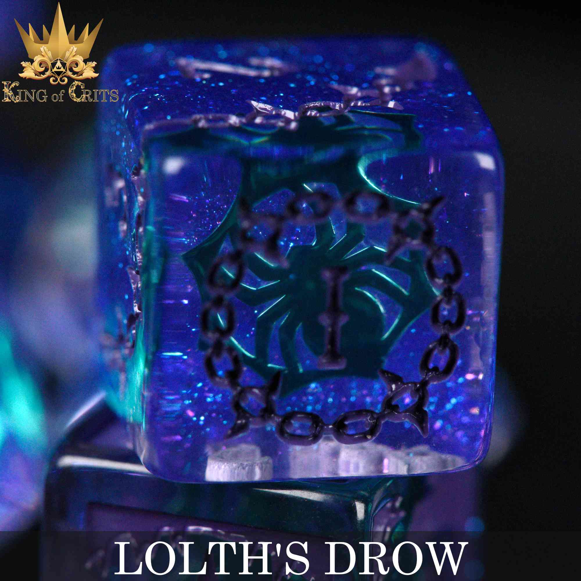 Lolth's Drow 11 Dice Set by DNDDICE.COM